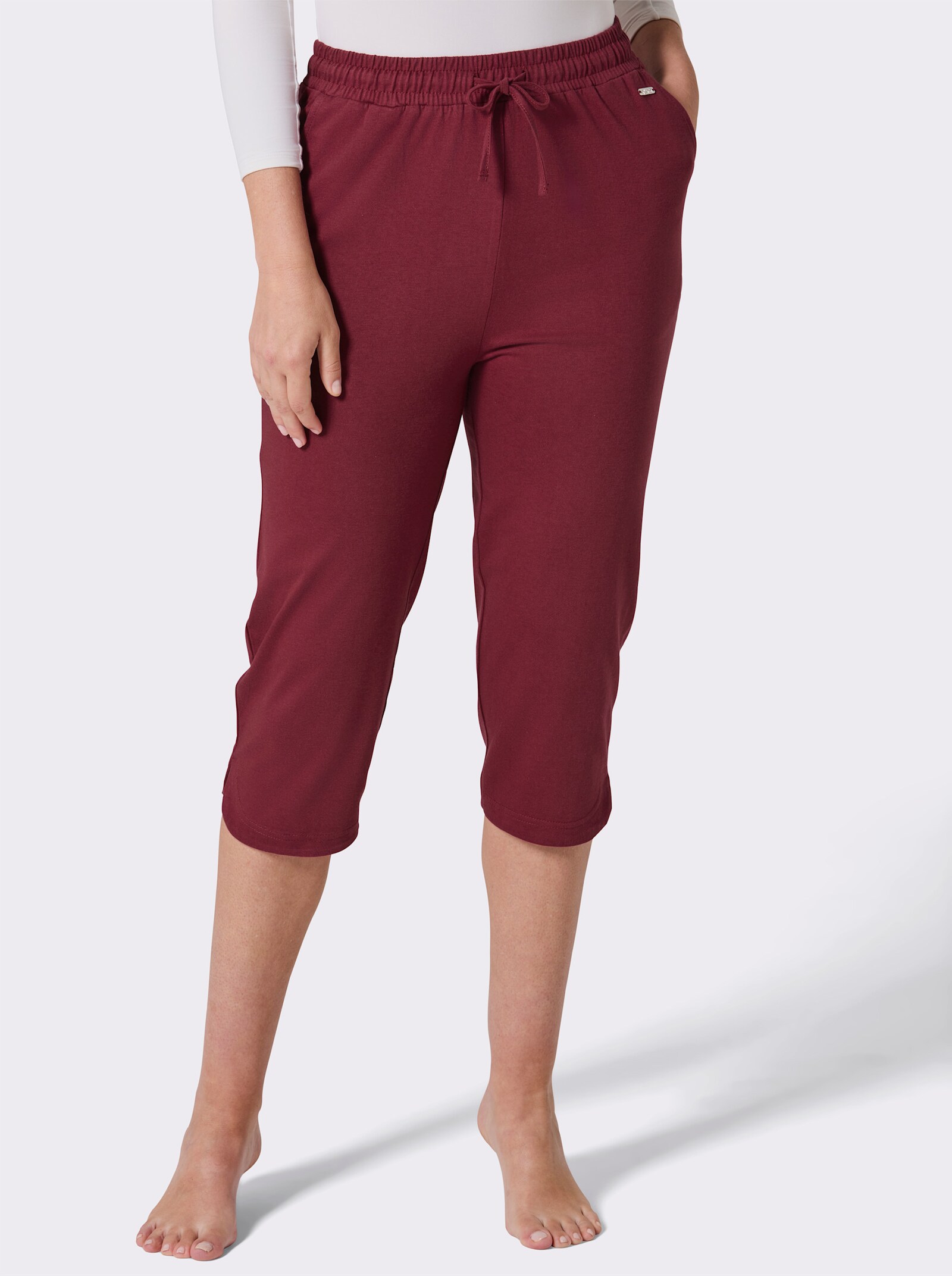 feel good Capri-Hosen - schwarz + bordeaux