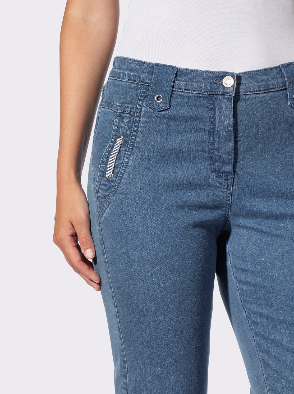 Schlupfjeans - blue-bleached