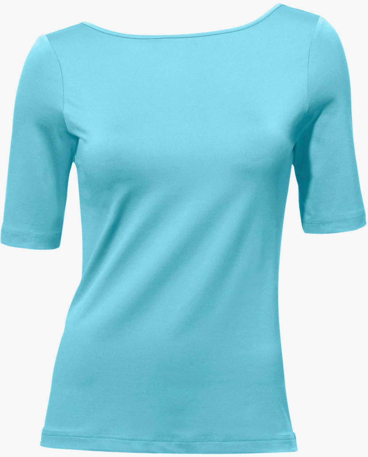 heine Shirt met boothals - turquoise