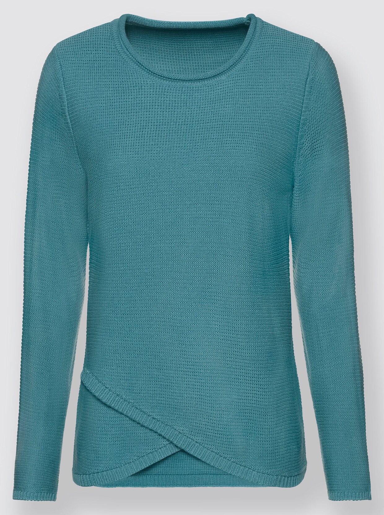 Langarm-Pullover - wintertürkis