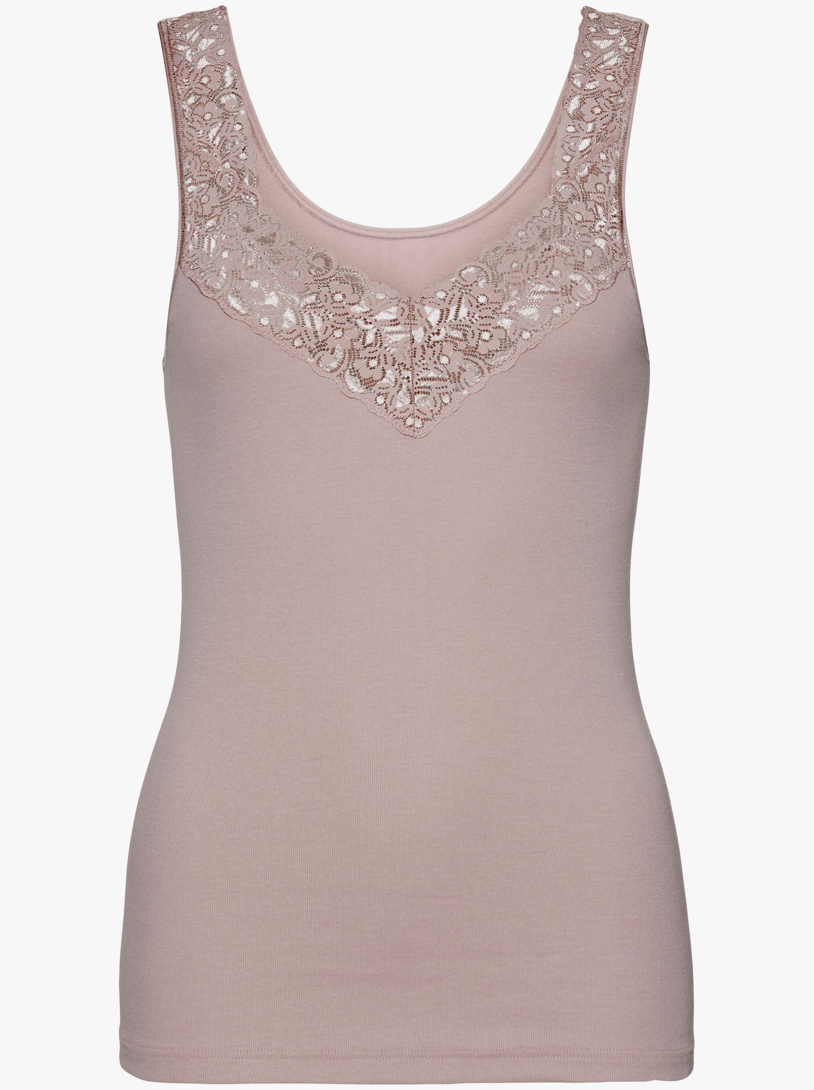 wäschepur Achselhemd mit breiten Trägern - taupe