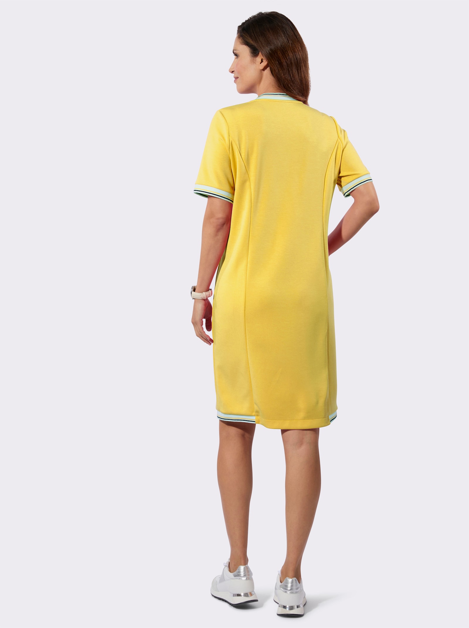 Sweatkleid in Super-Soft-Qualität - sonnengelb