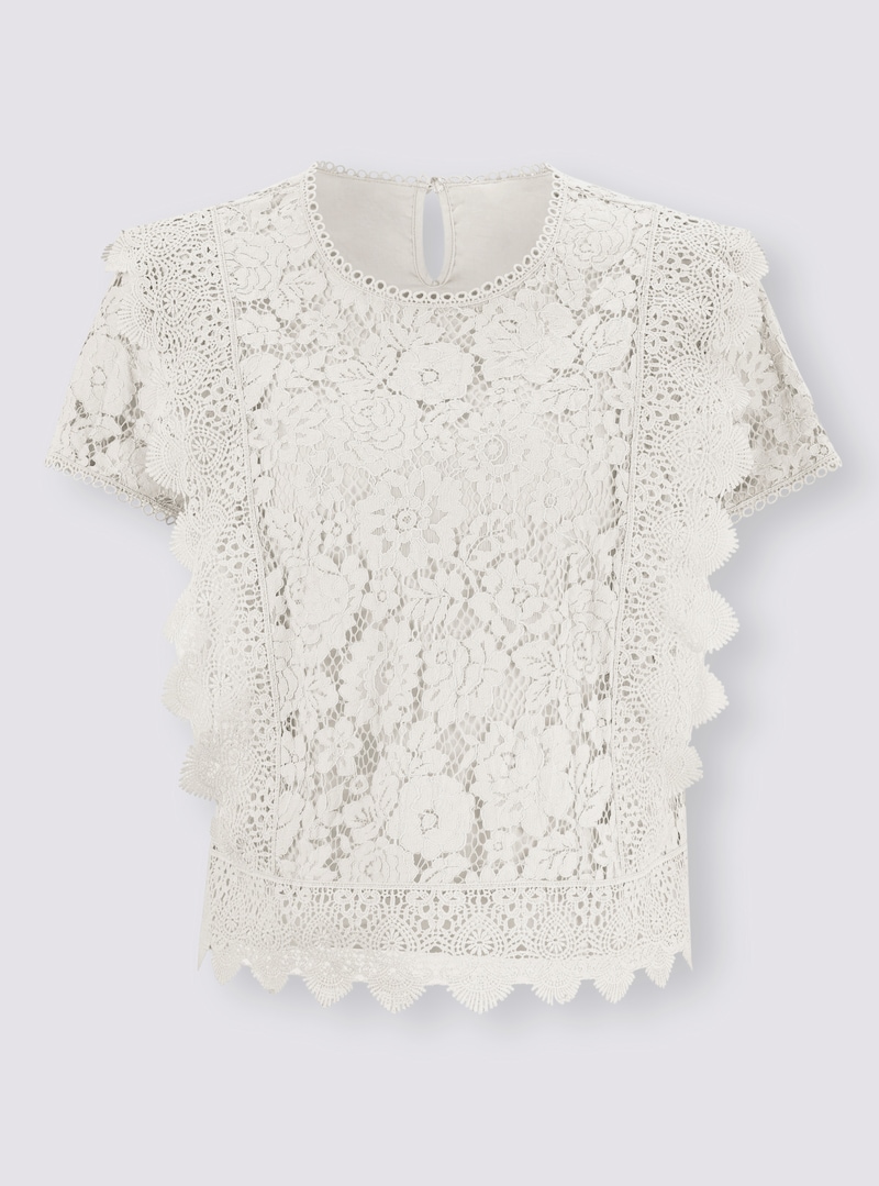 Morgan Kalhoty z materiálu 222-PALMIER Écru Slim Fit