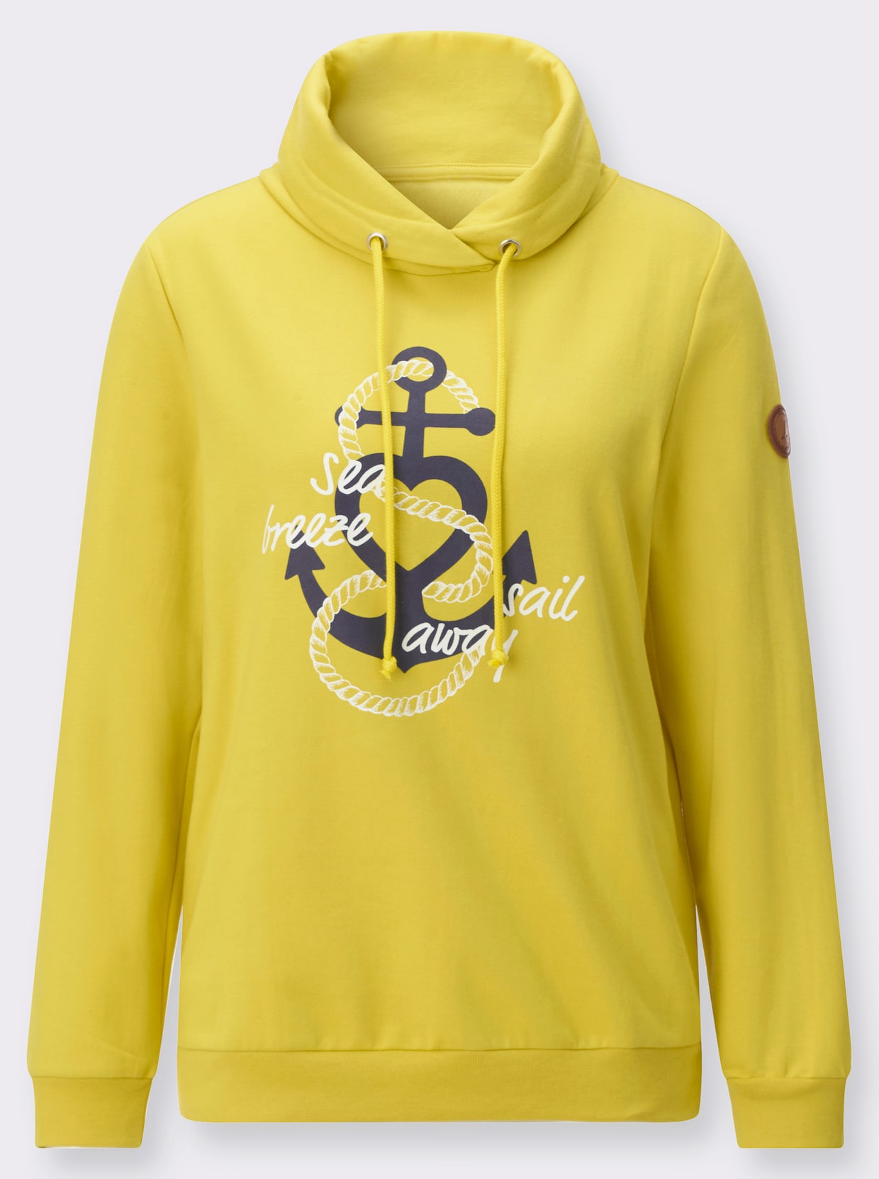 Sweatshirt mit weich angerauter Innenseite - limone