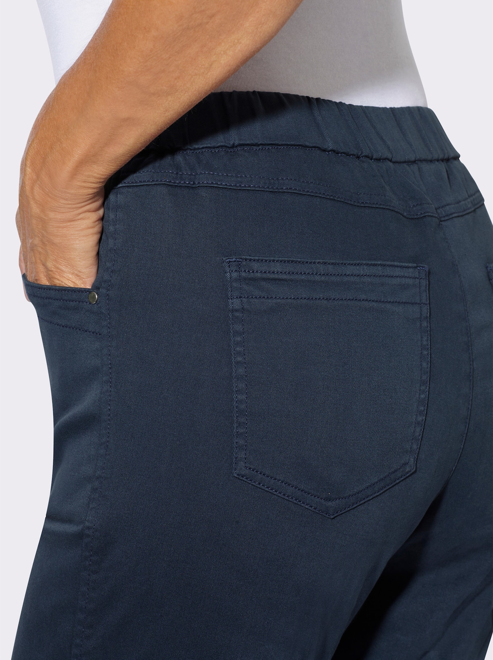 Schlupfjeans mit Stretch-Anteil - dunkelblau