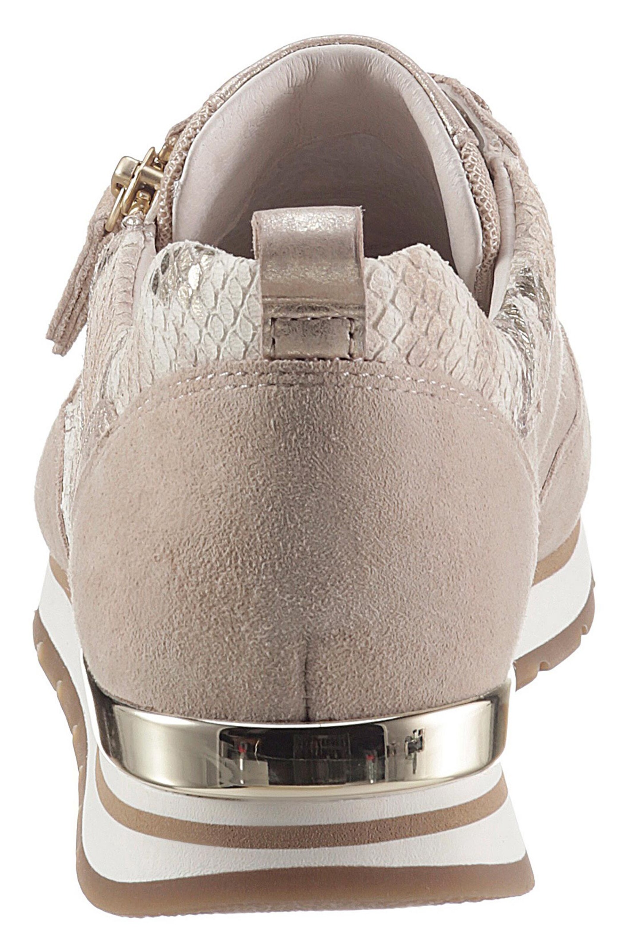 Gabor Sneakers met sleehak in lichtbeige/goudkleurig | heine