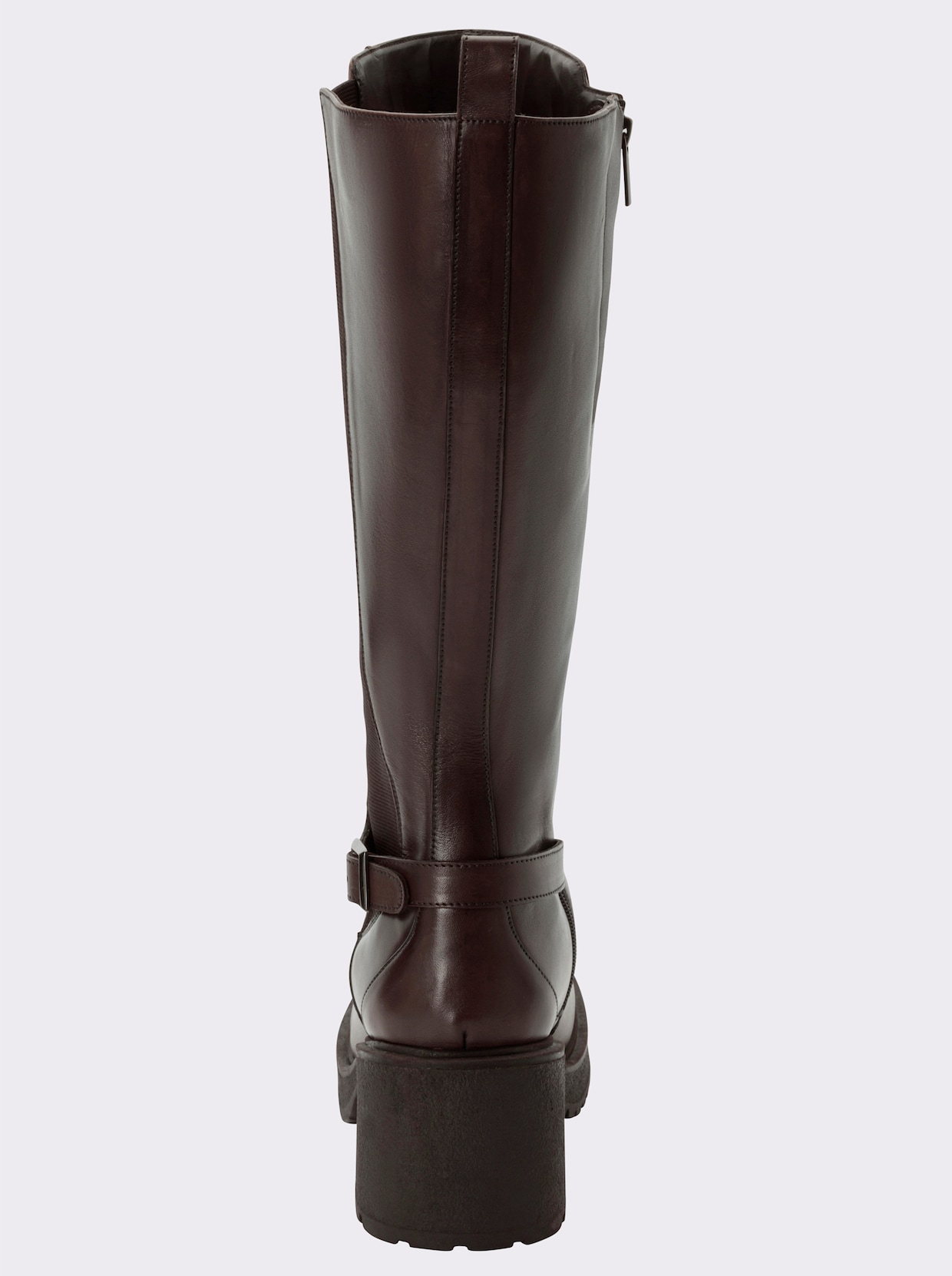 sheego Weitschaftstiefel mit Zierschnalle - braun