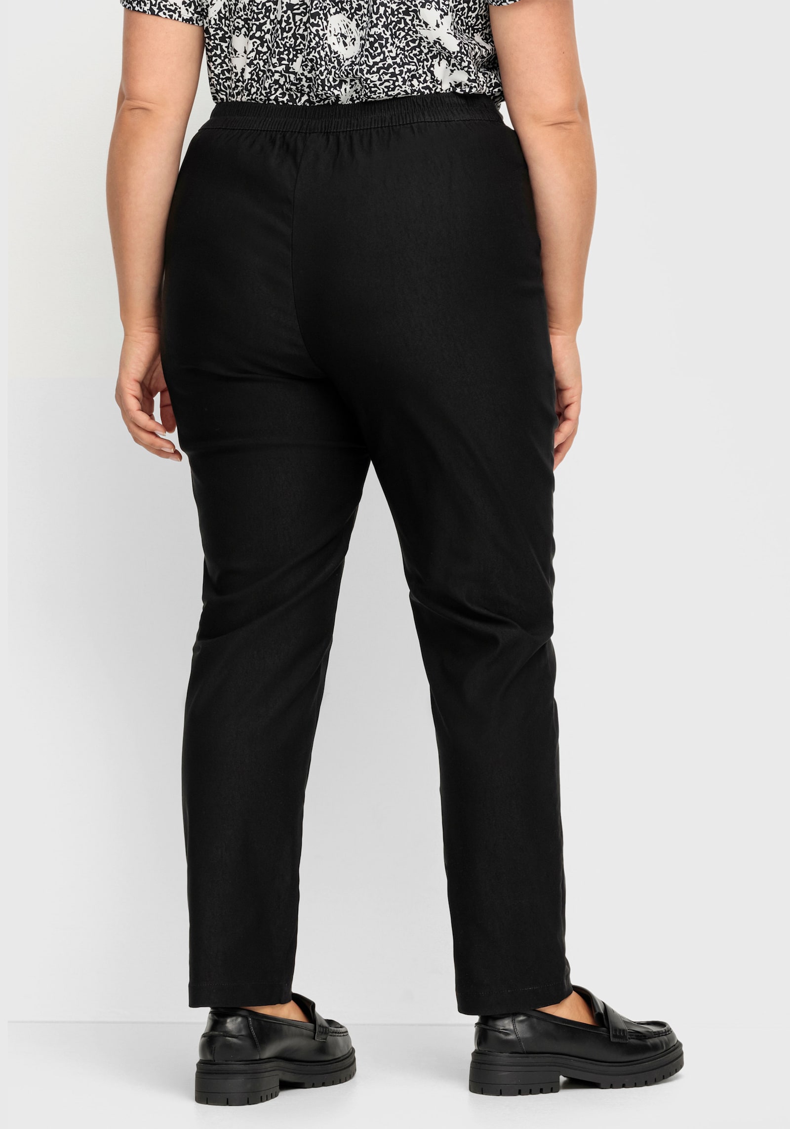 Bengalinhose mit Zierreißverschlüssen - schwarz