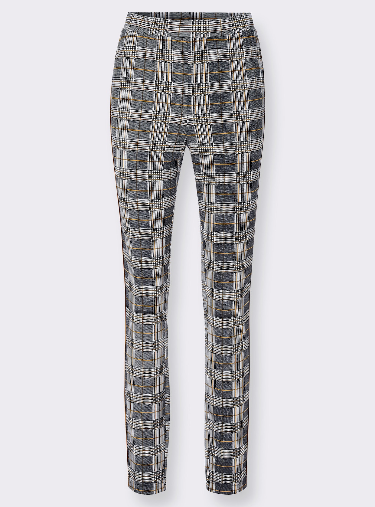 Leggings - gul, rutig