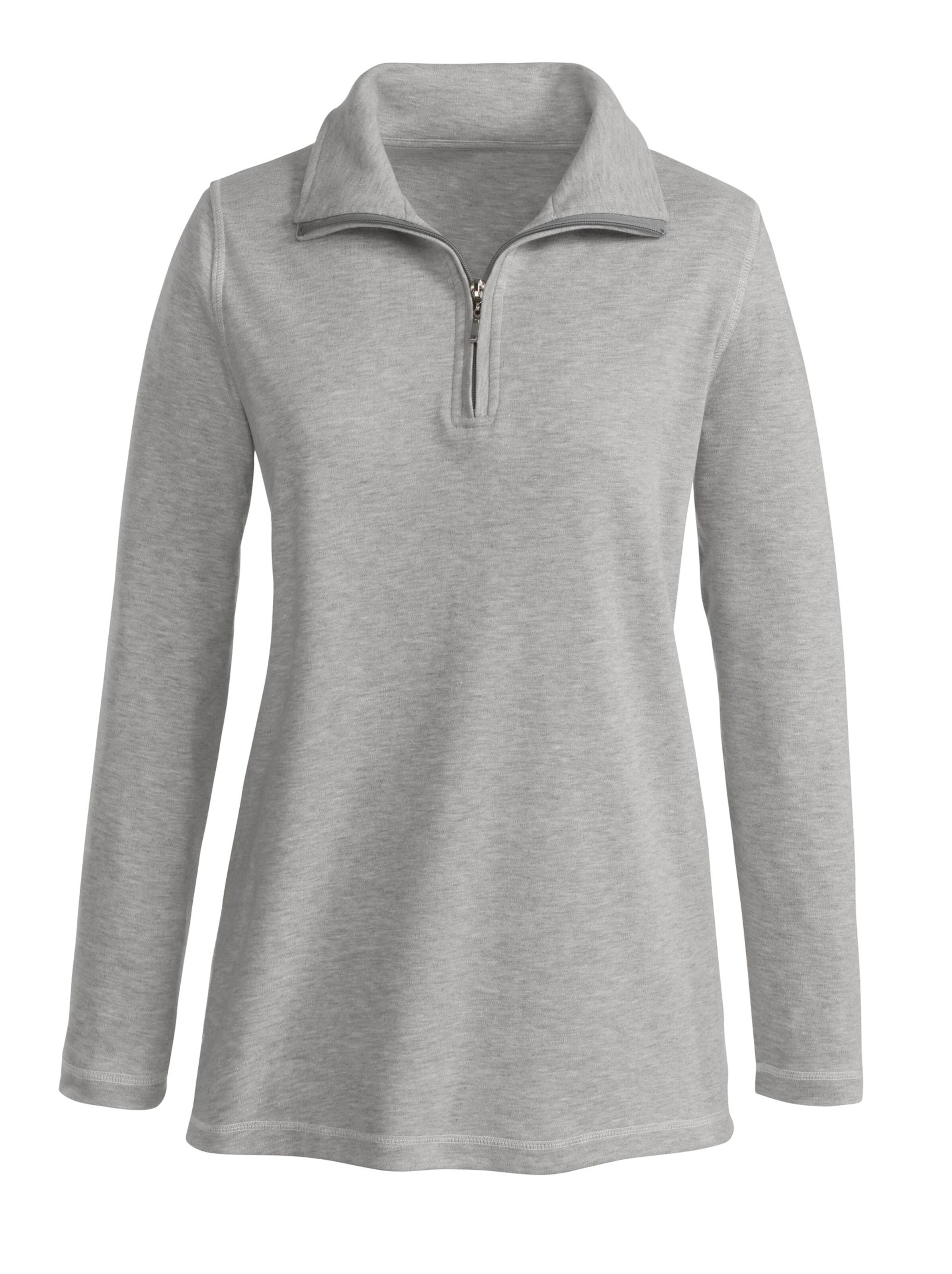 Sweatshirt - grau-meliert