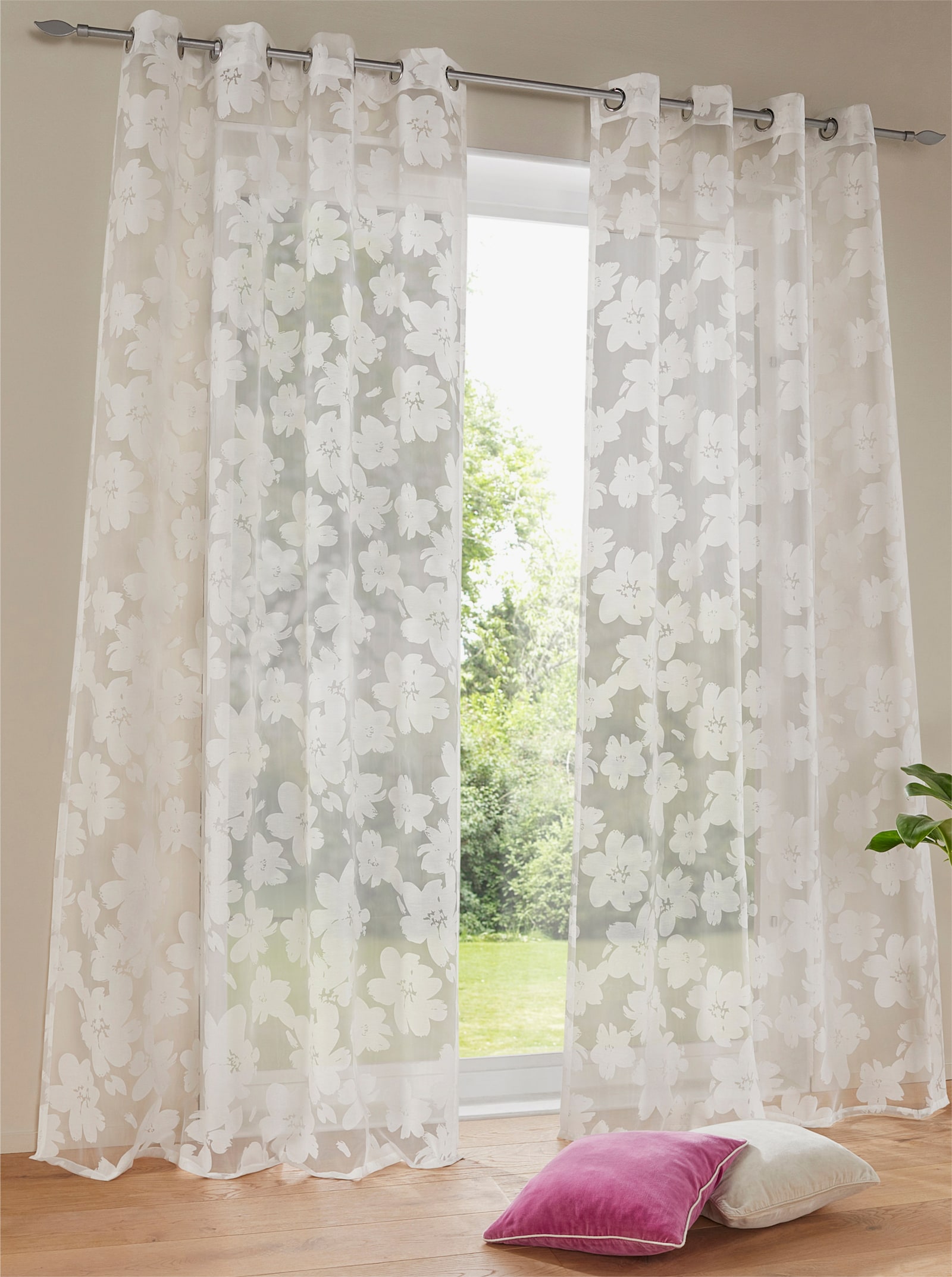 heine home Decoratieve vitrage - offwhite