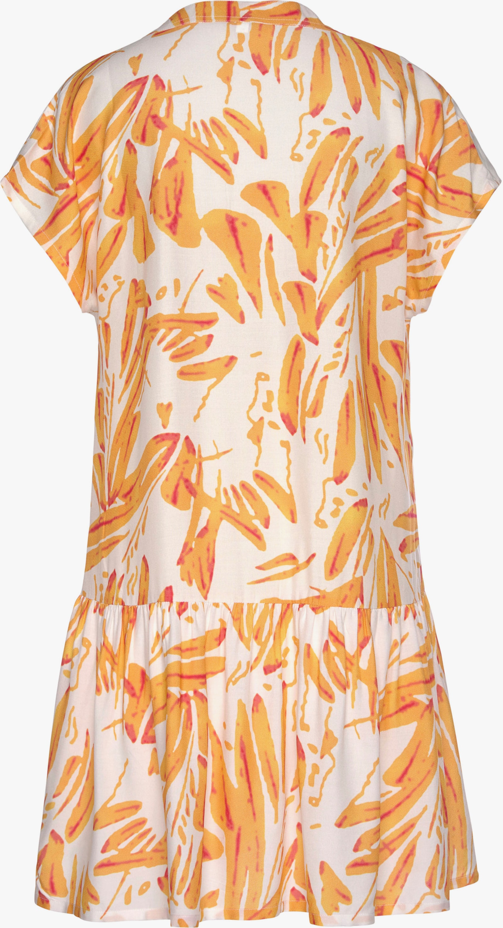 s.Oliver Blusenkleid - orange-creme-bedruckt