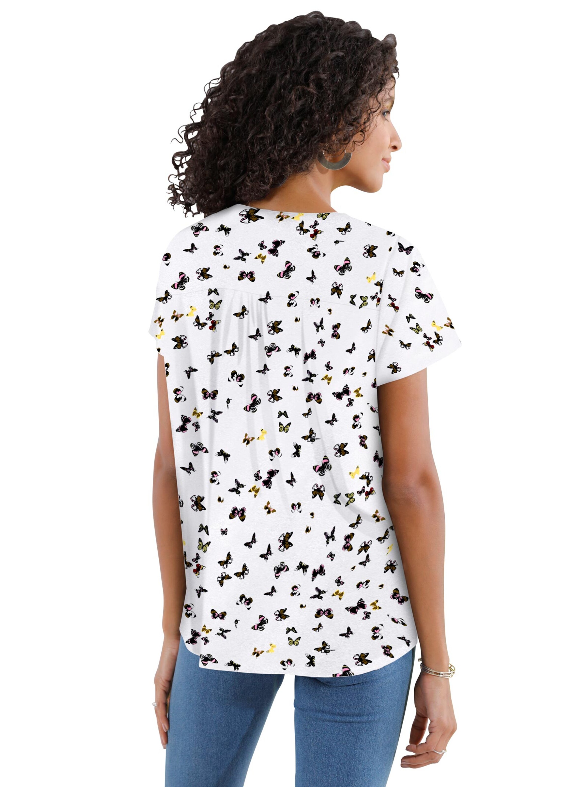 Bluse - weiß-bedruckt