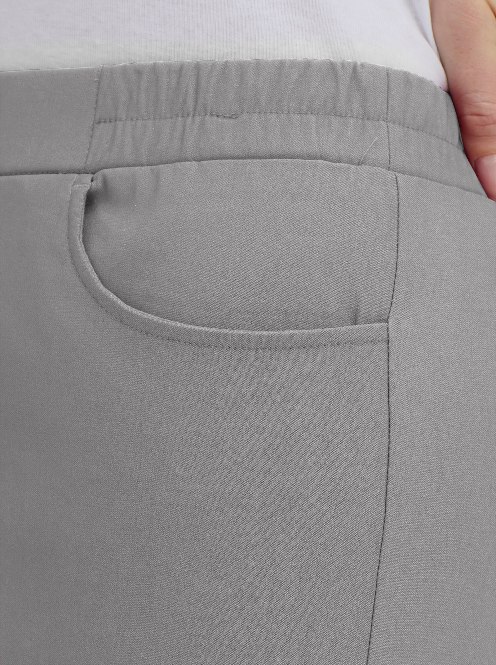 Schlupfhose in Bengalin-Qualität - grau