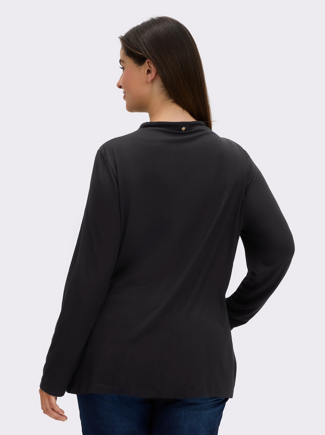 sheego T-shirt à manches longues - noir