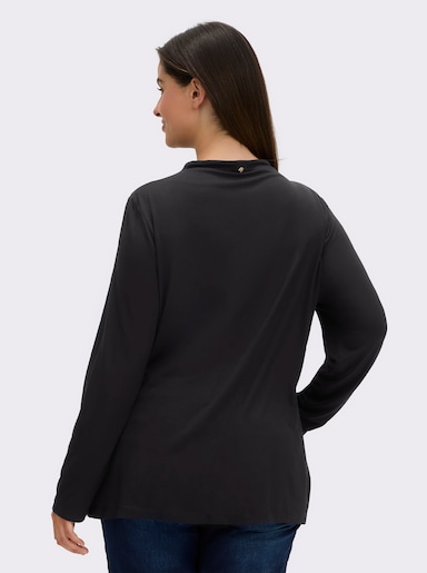sheego T-shirt à manches longues - noir