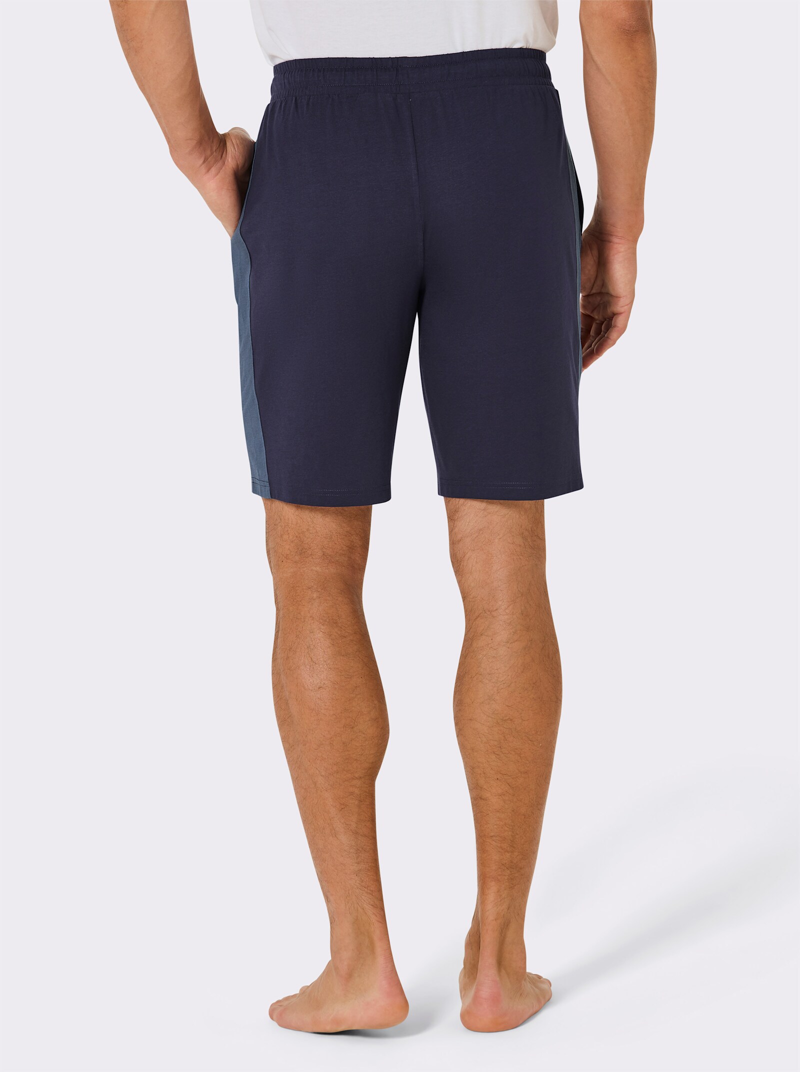 feel good Bermudas - marine-rauchblau + schwarz-anthrazit