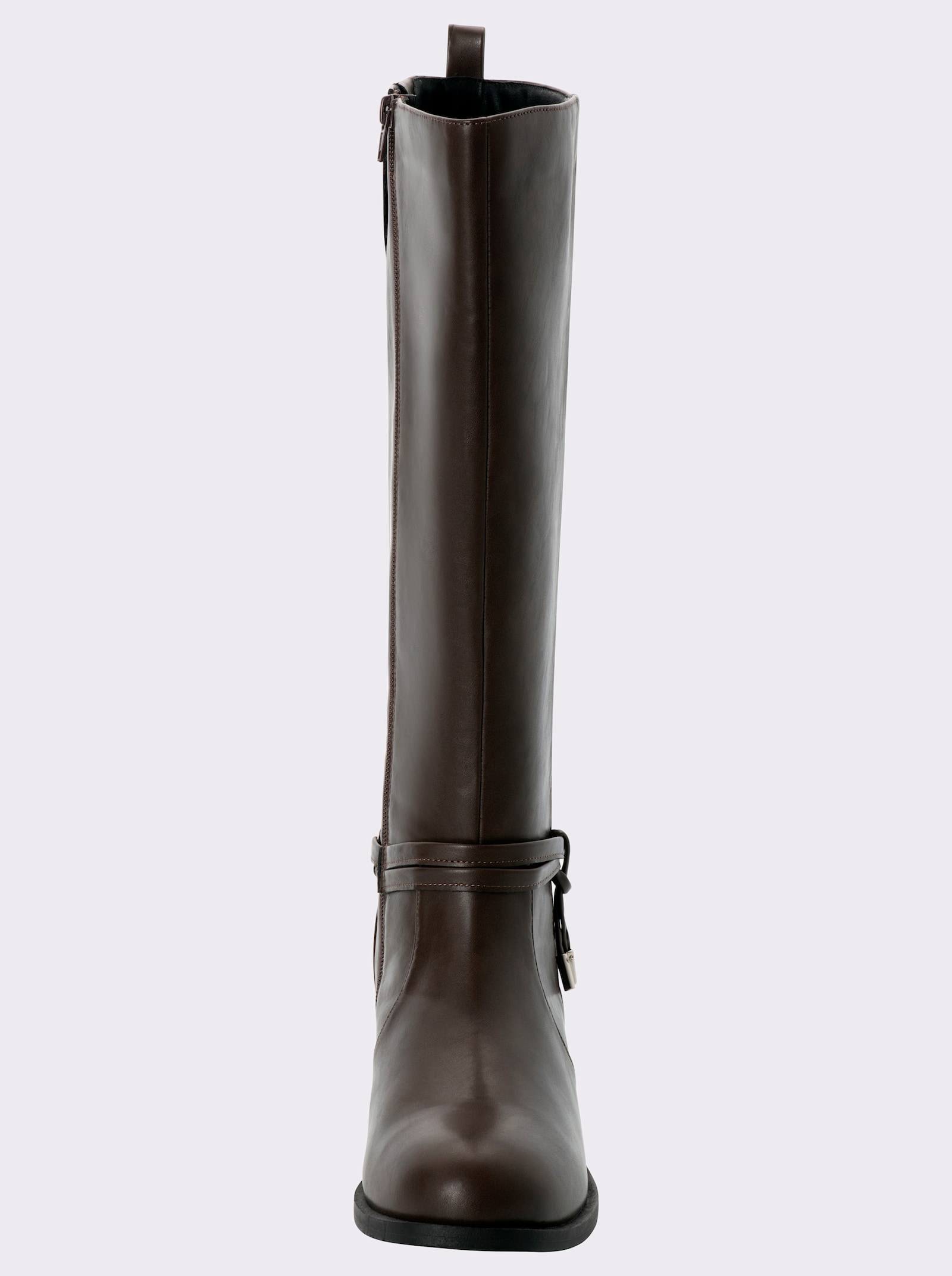 sheego Weitschaftstiefel mit Stretcheinsatz - schoko