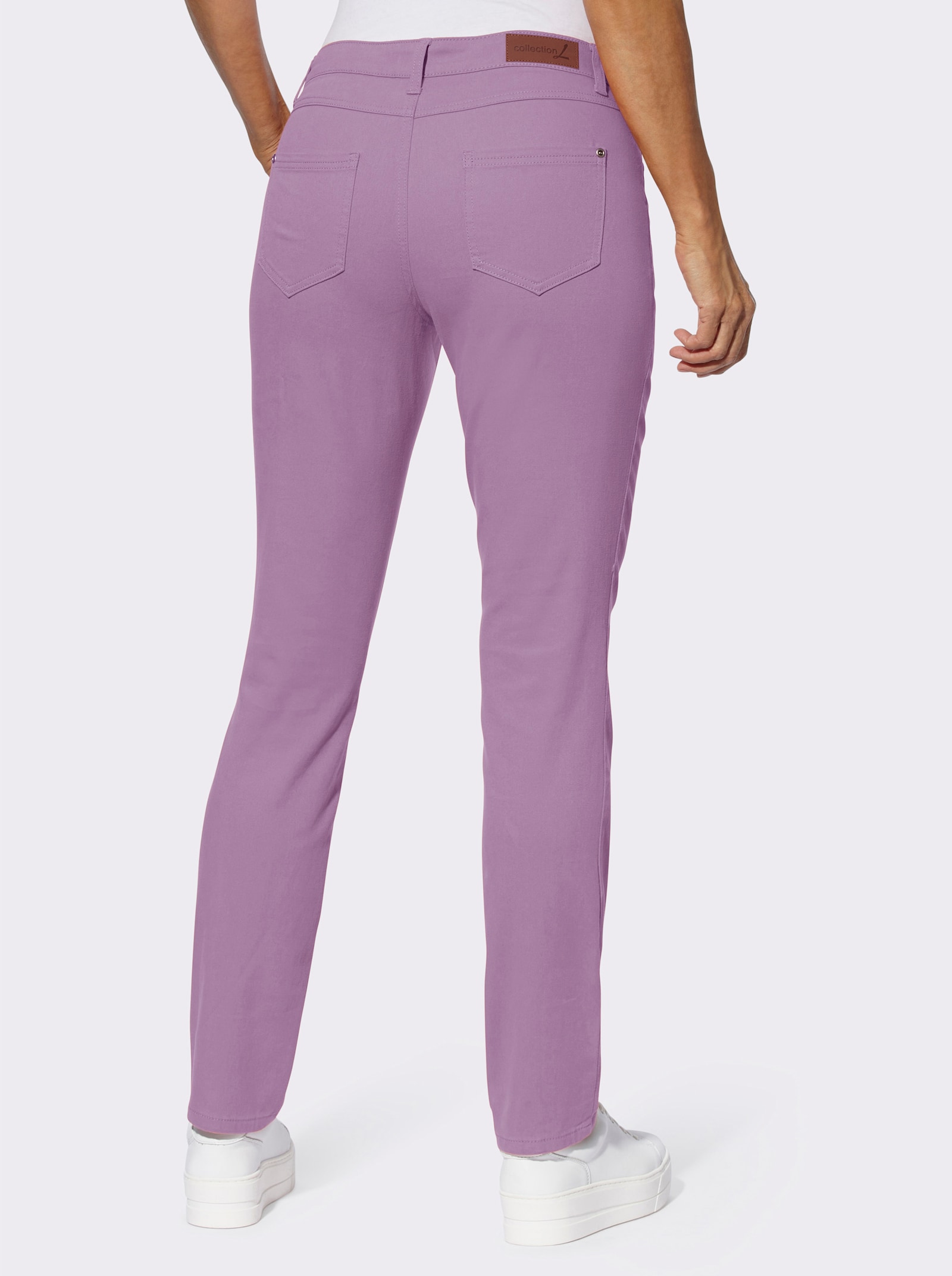 Broek in 5-pocketsmodel - orchidee