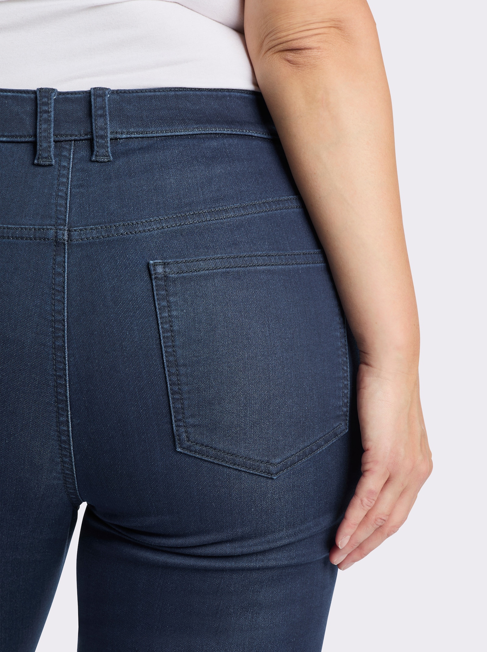 sheego Jeggings mit Dehnbund - dark blue