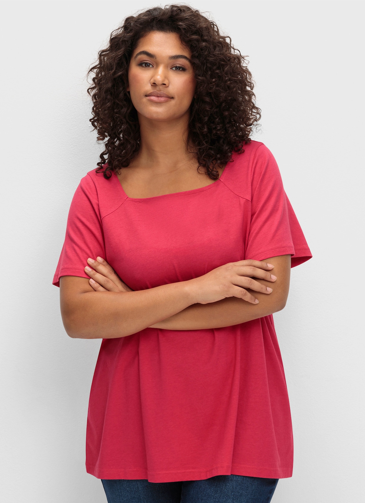 sheego T-shirt - magenta