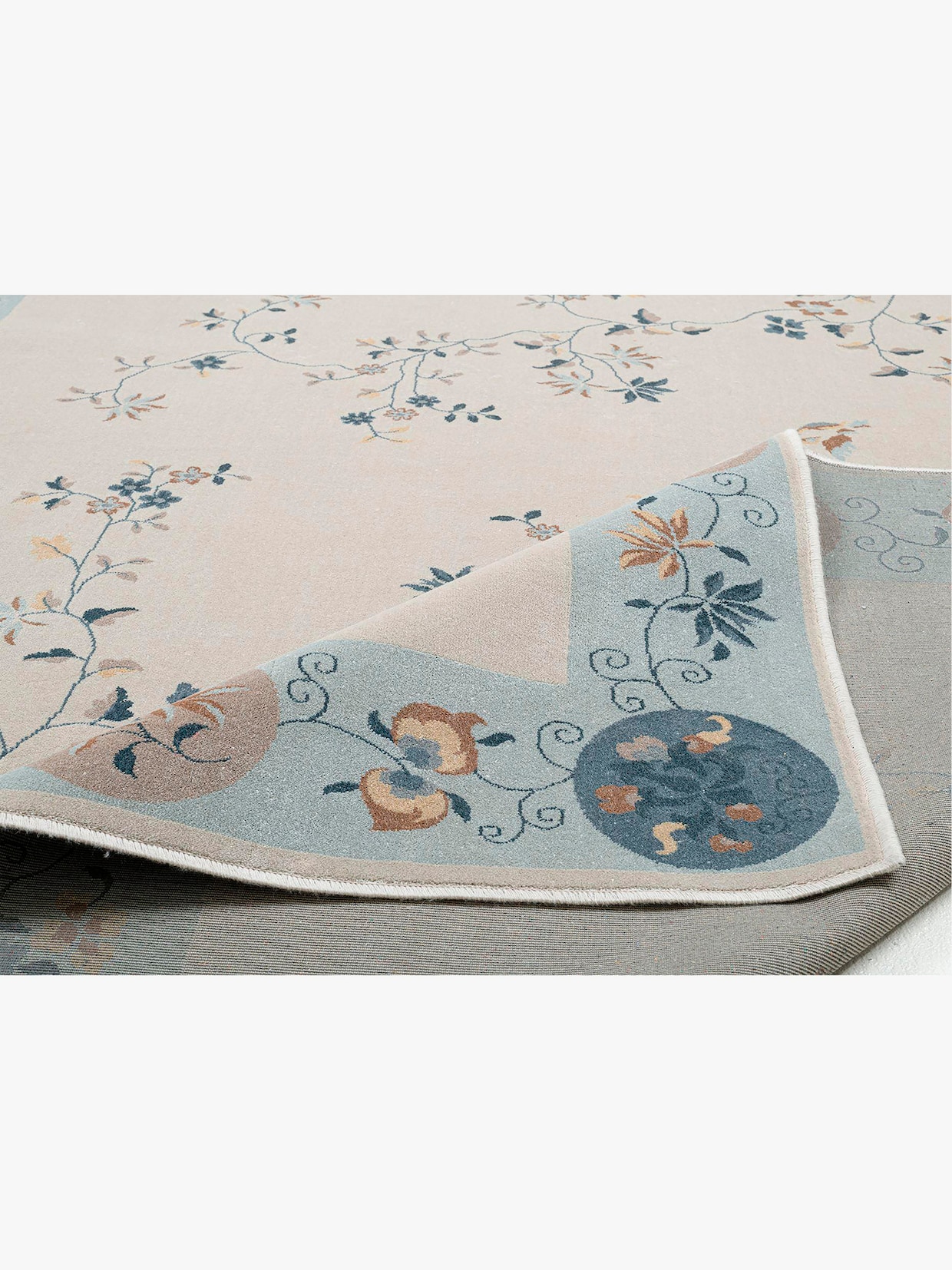 Theko Teppich - hellblau