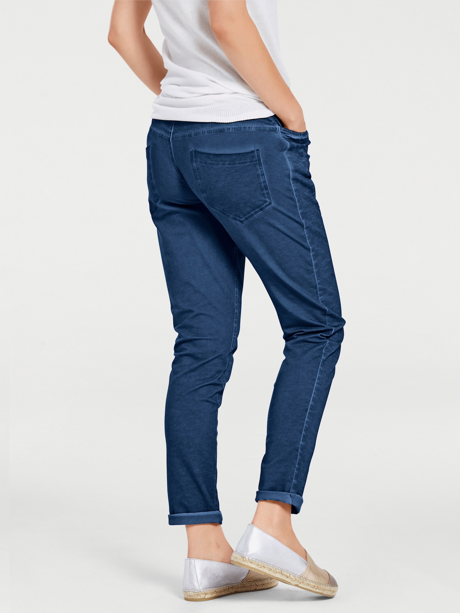 heine Pantalon carotte en jersey - bleu