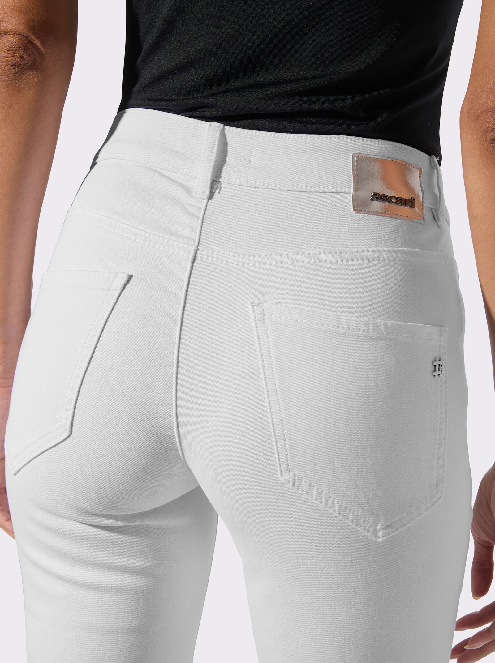 Ascari 5-Pocket-Jeans mit Push-up-Effekt - weiß