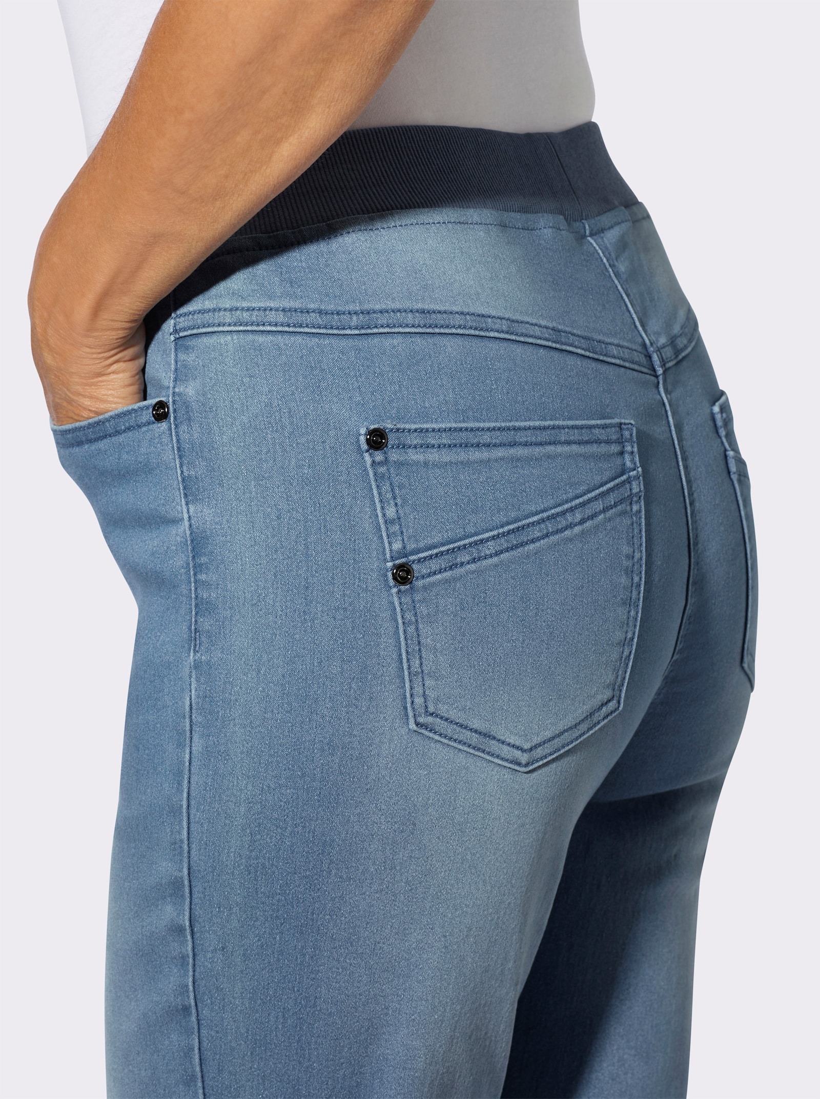 Ankle jeans - blue-bleached