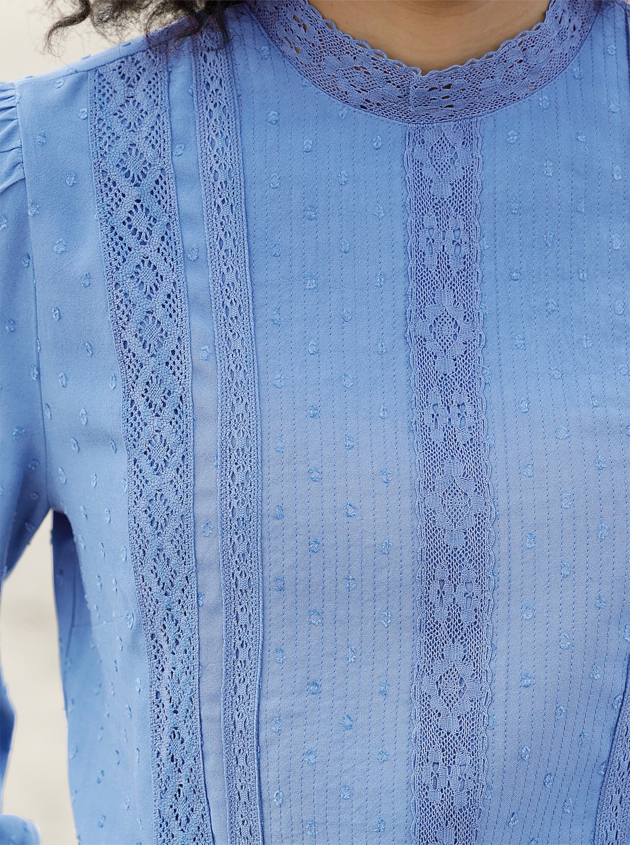 heine Kanten blouse - hemelsblauw