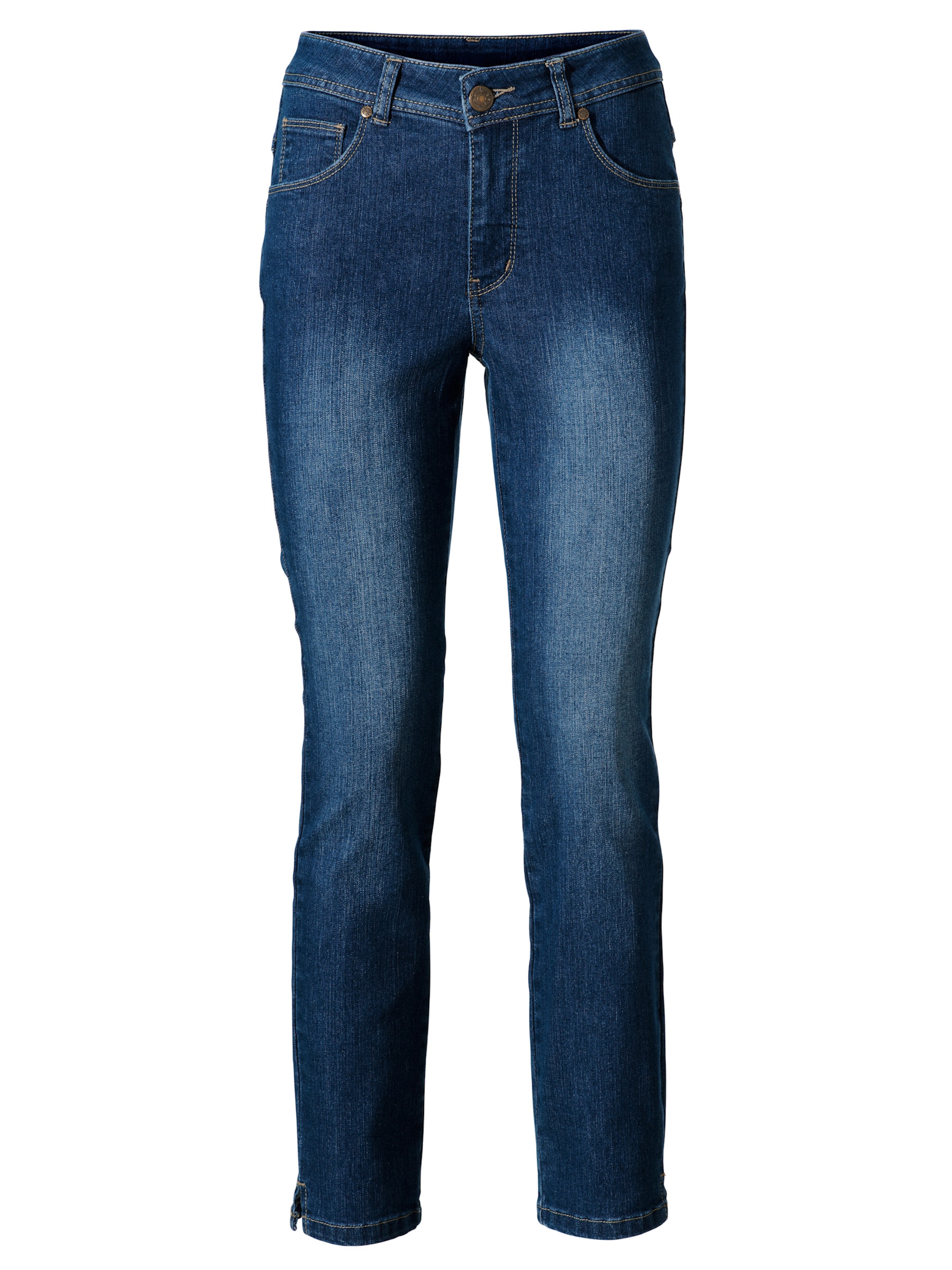 Witt Damen Bauchweg-Jeans, blue denim