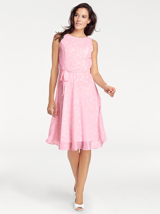 Ashley Brooke Druck Kleid In Rose Offwhite Heine