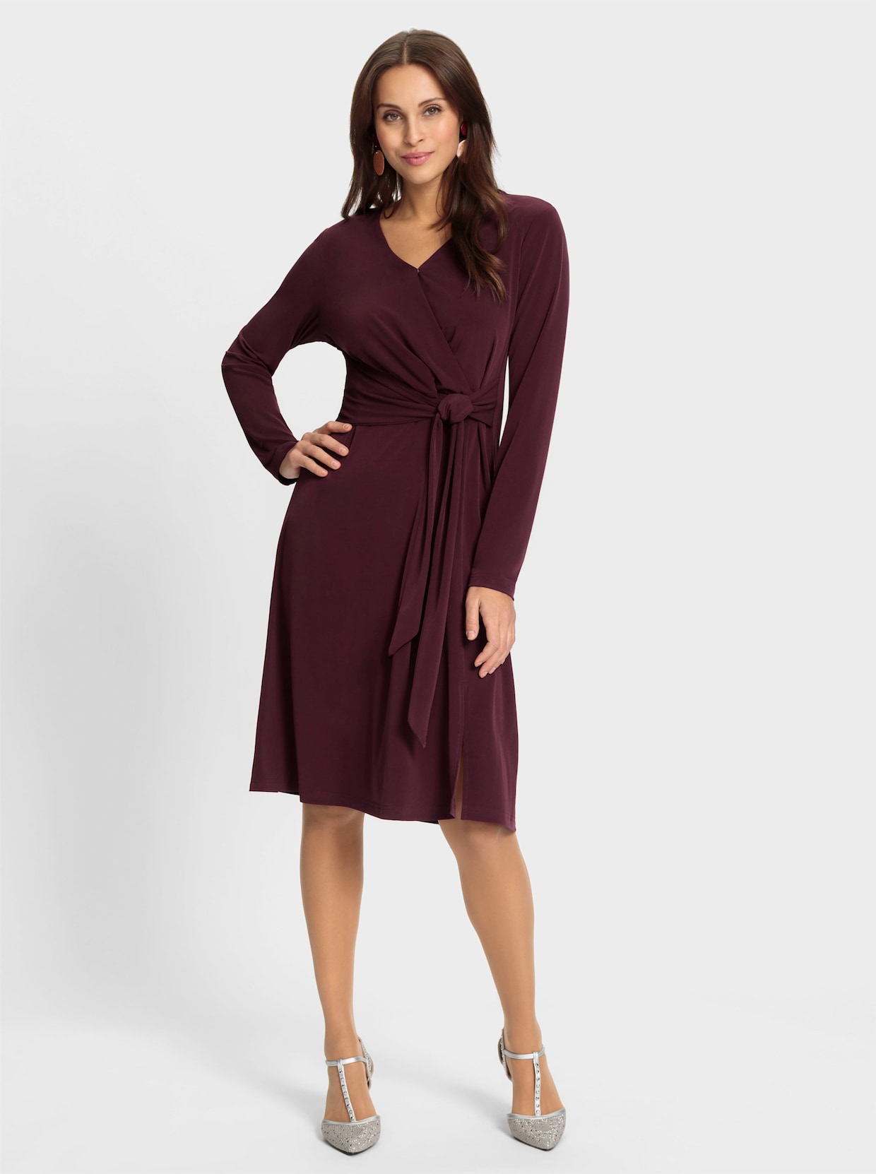 Jersey jurk - bordeaux
