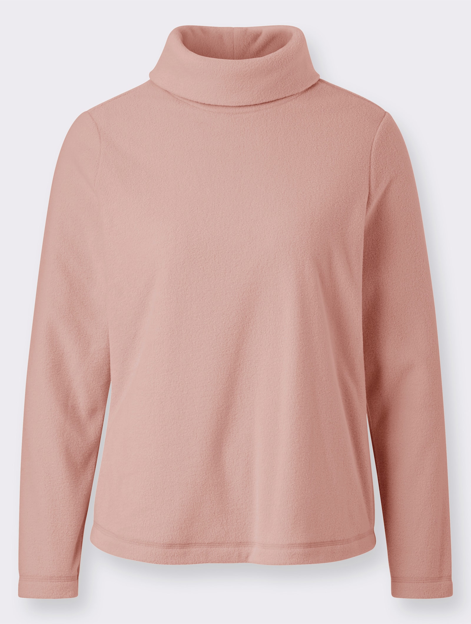 Fleeceshirt mit Zier-Nähten - puder