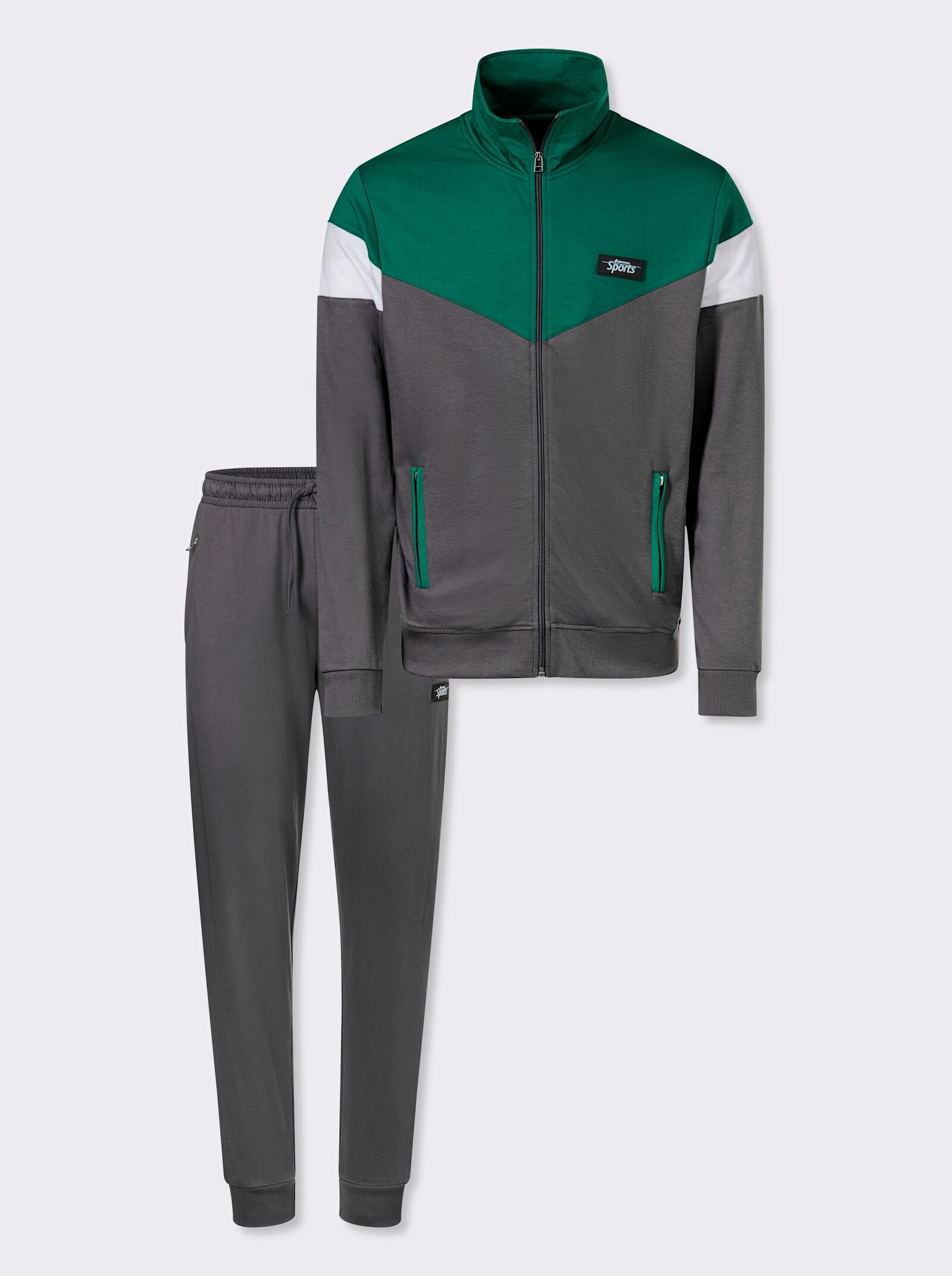 Catamaran Sports Freizeitanzug mit Reißverschluss-Taschen - grün