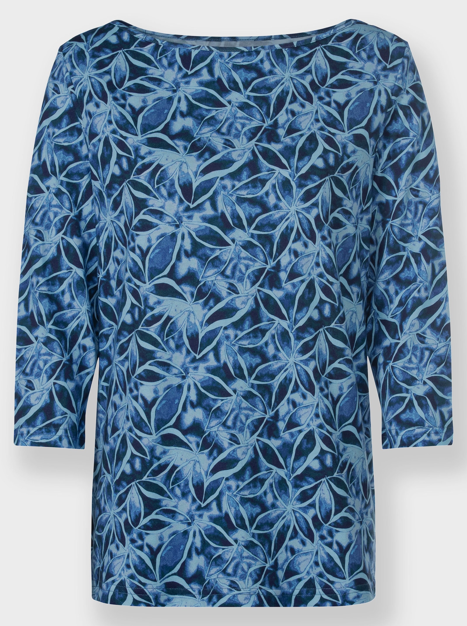 Print-Shirt mit Aquarell-Druck - jeansblau-bedruckt