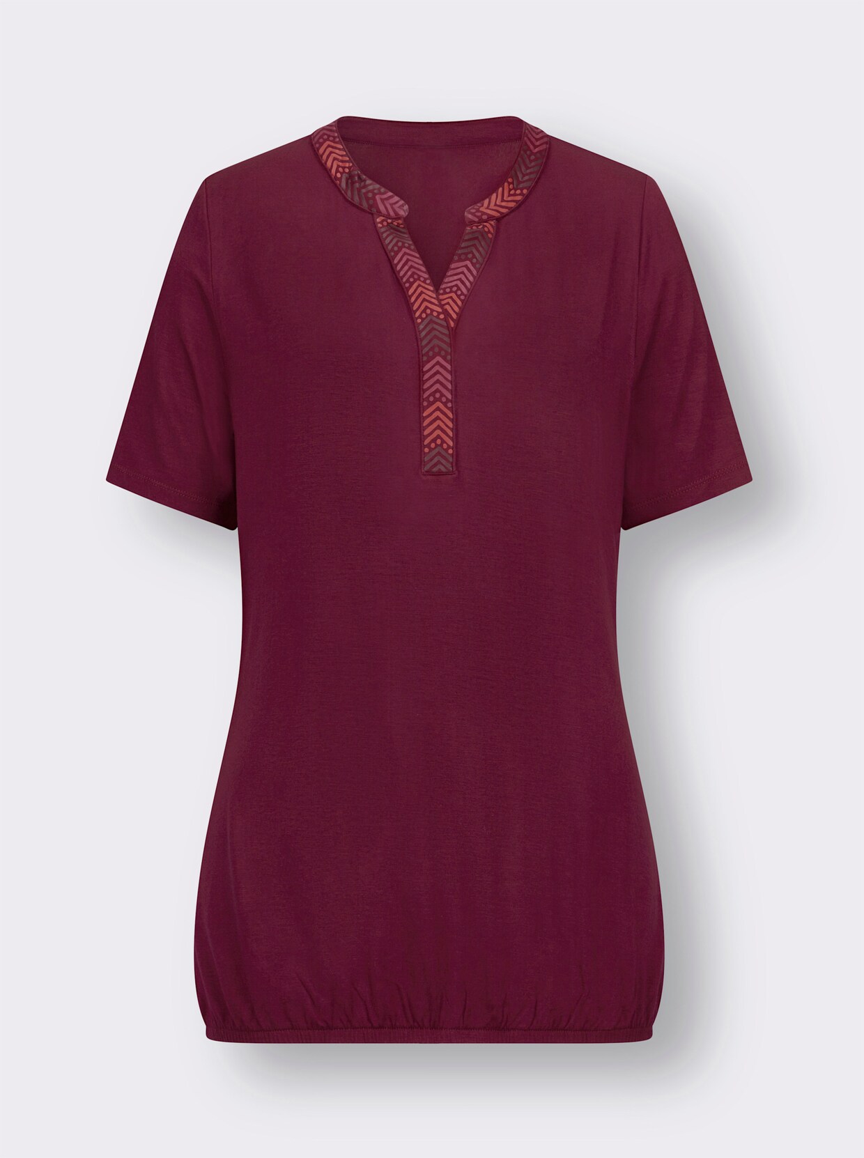 Shirt met korte mouwen - bordeaux