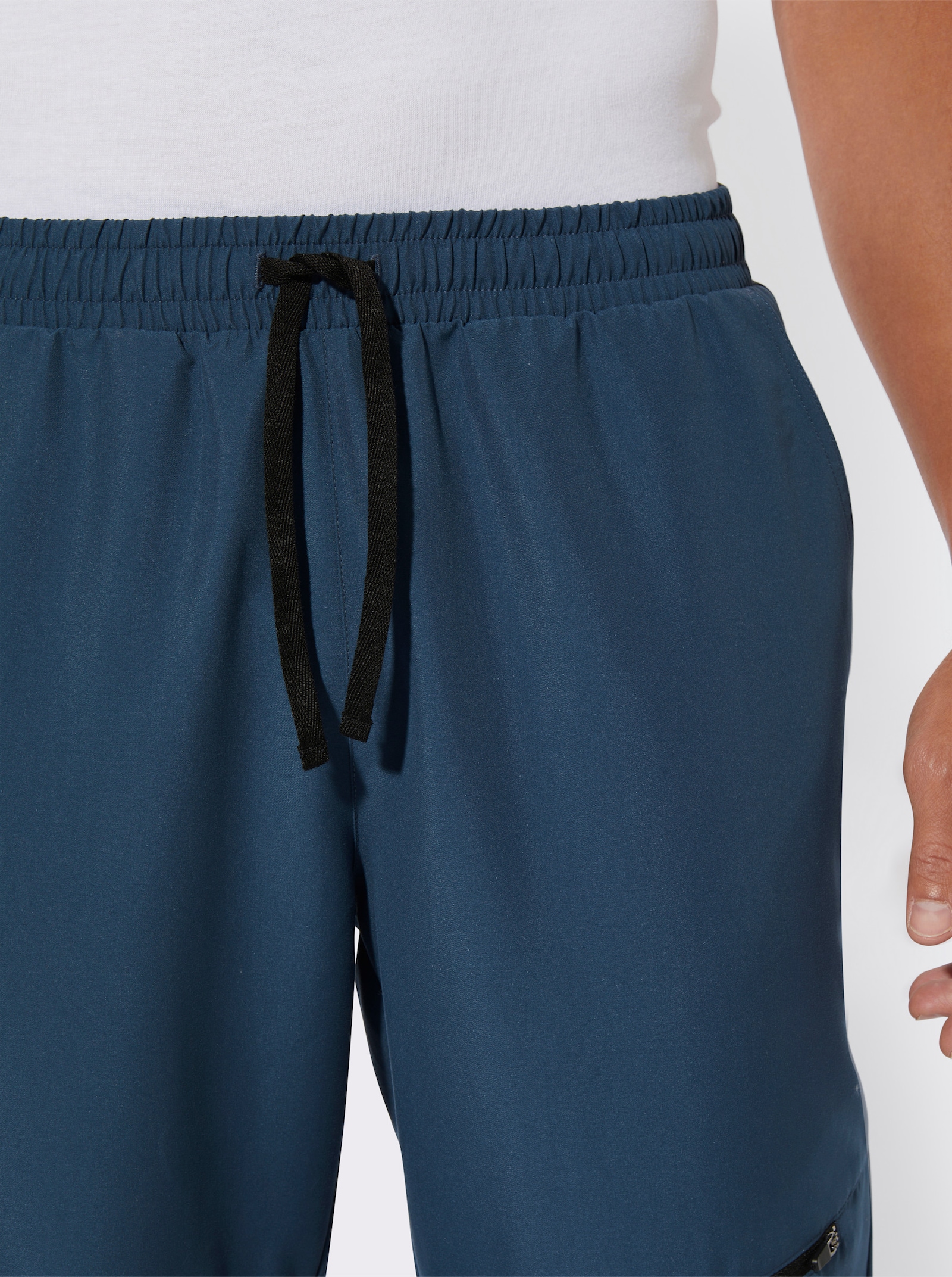 Kalhoty pro volný čas s kapsou na zip - tmavěmodrá