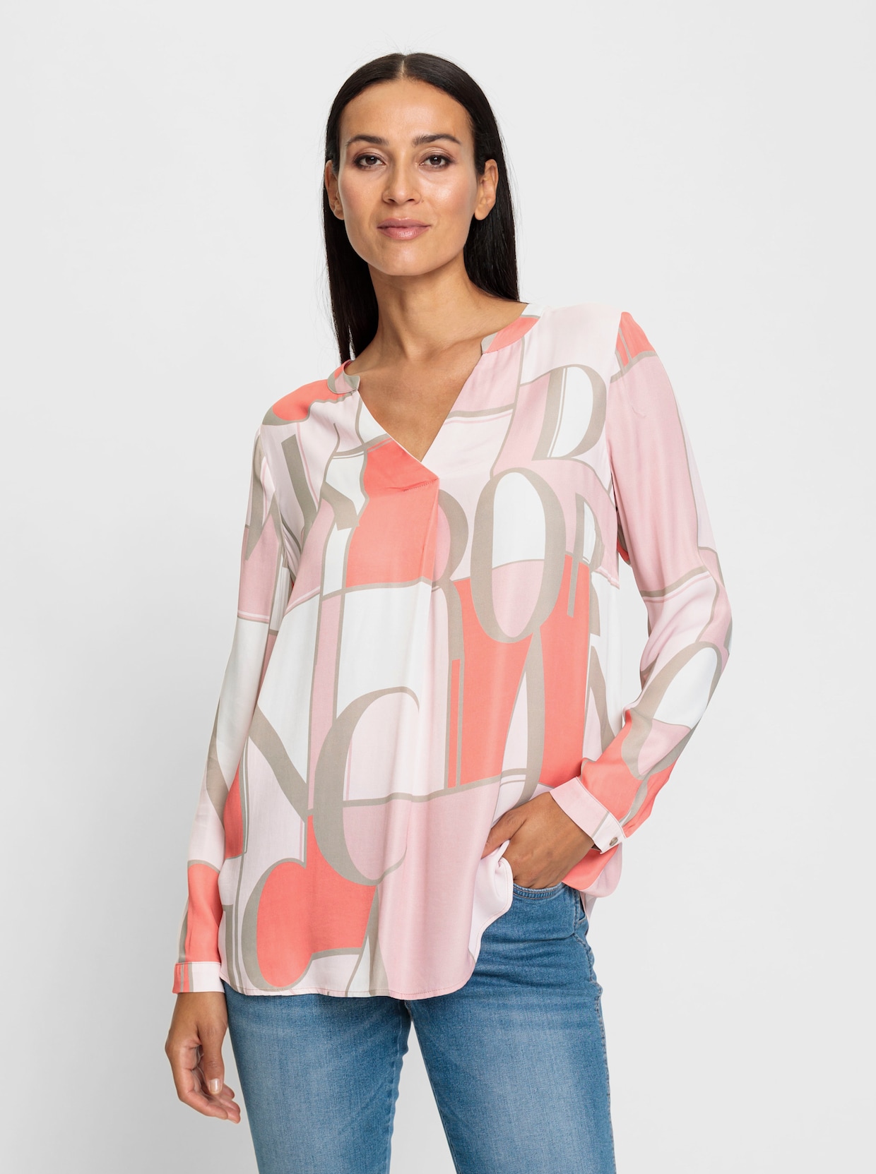 heine Chemisier - corail-rose clair imprimé