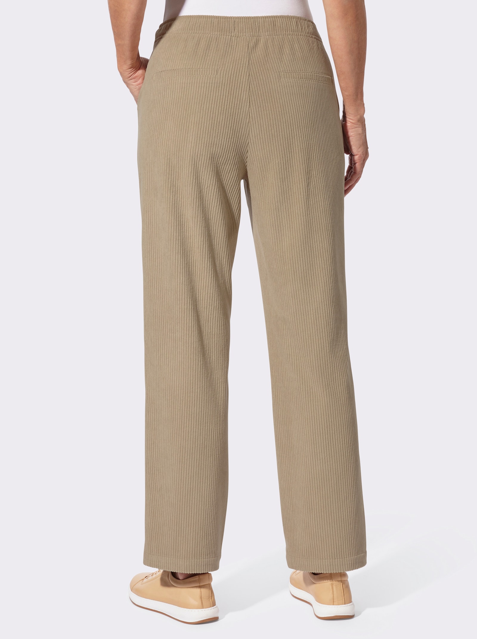 Cordhose mit Rundum-Dehnbund - beige