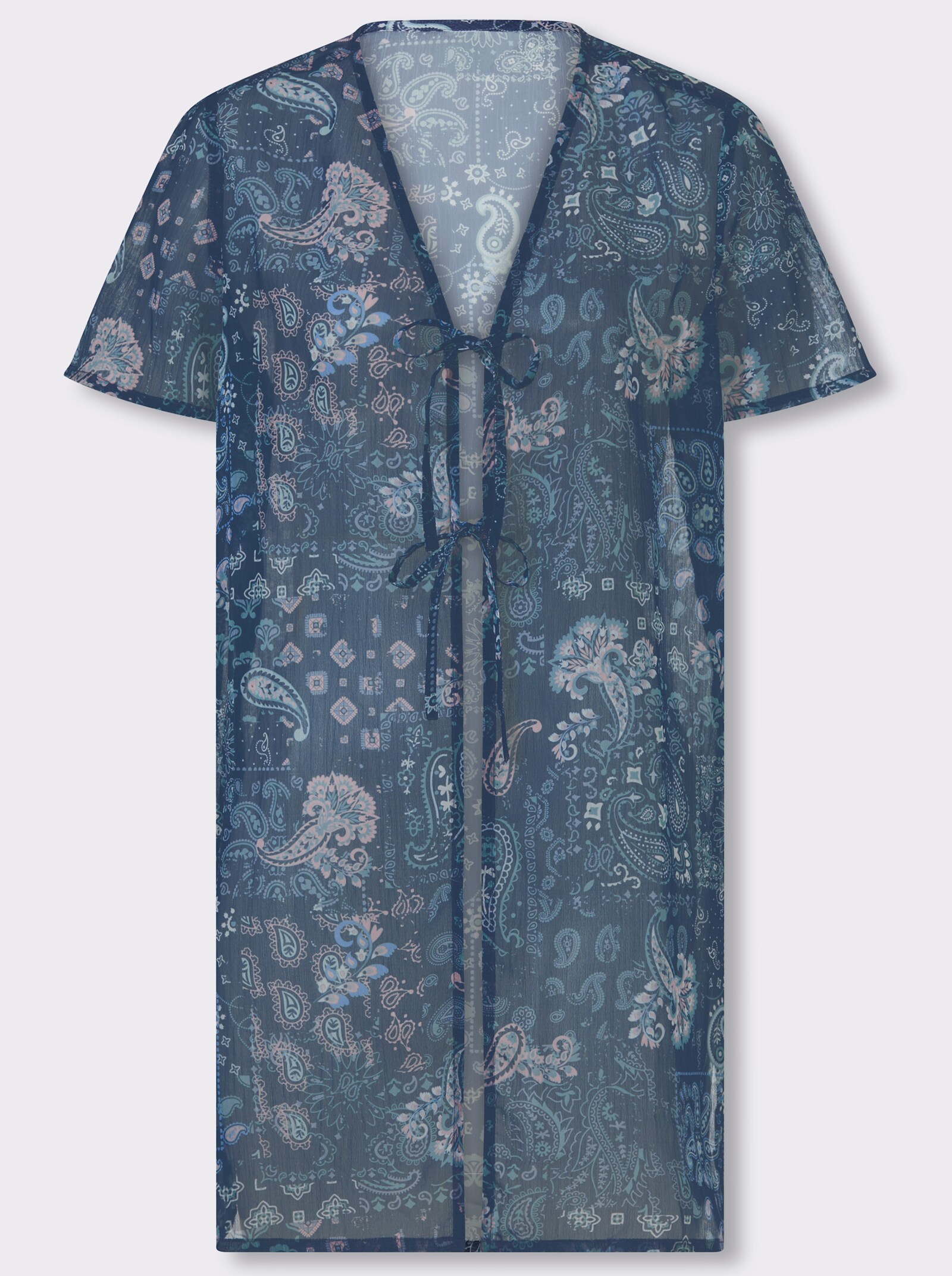 Tunika mit Paisley-Muster - jade-dunkelblau-bedruckt