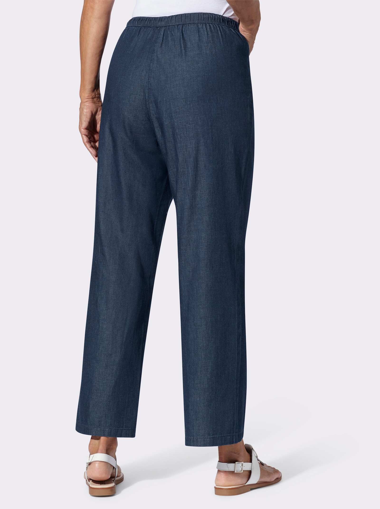 Comfortjeans in wijd model - blue-stonewashed