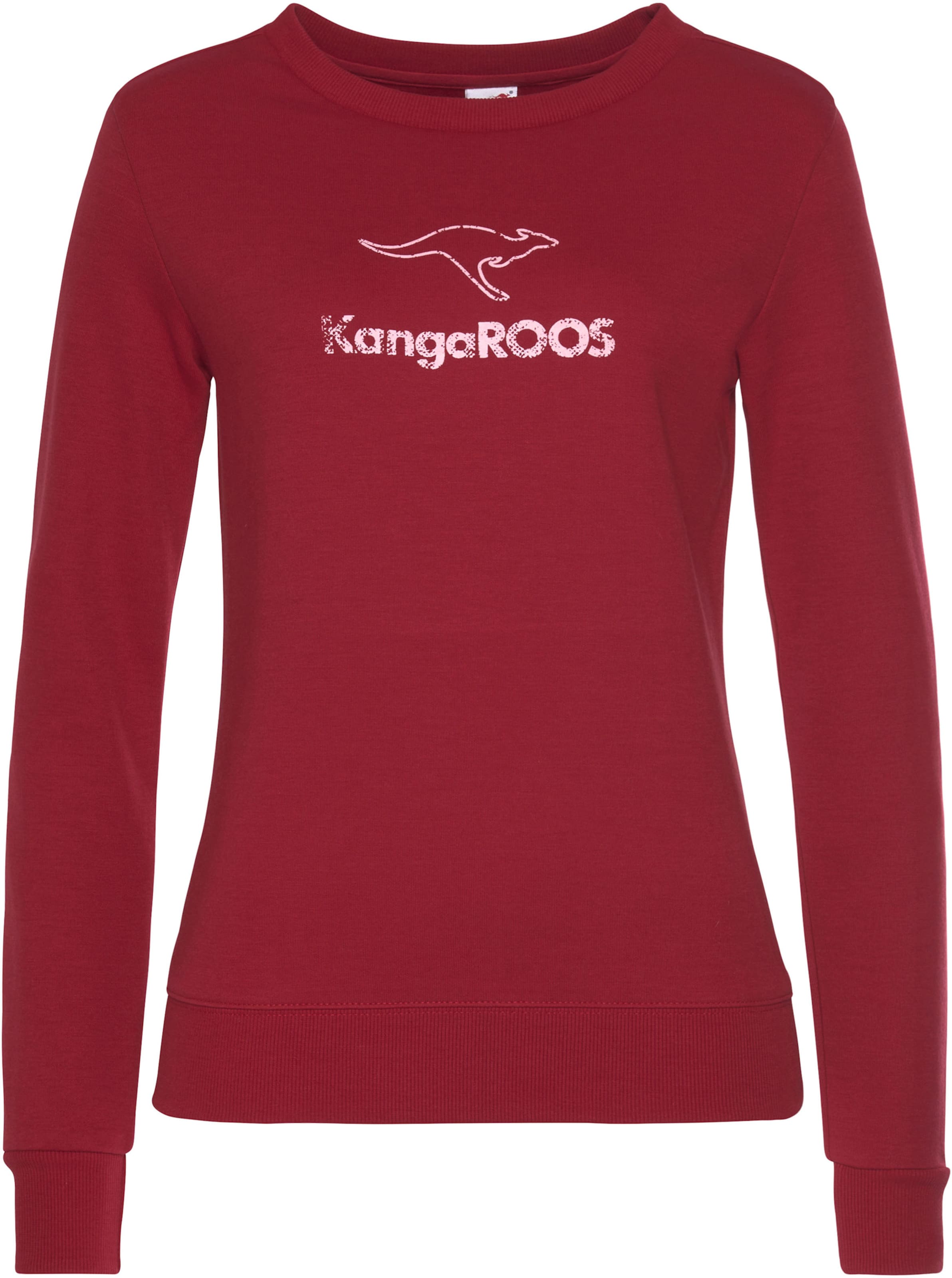 mit Rundhals günstig Kaufen-Sweatshirt in rot von KangaROOS. Sweatshirt in rot von KangaROOS <![CDATA[Sweatshirt von Kangaroos mit Logoprint und Rundhalsausschnitt. Elastische Rippbündchen. Gemütliche Basic-Passform. Für Freizeit und Sport ideal. Komfortabler Materialmix.]]>. 