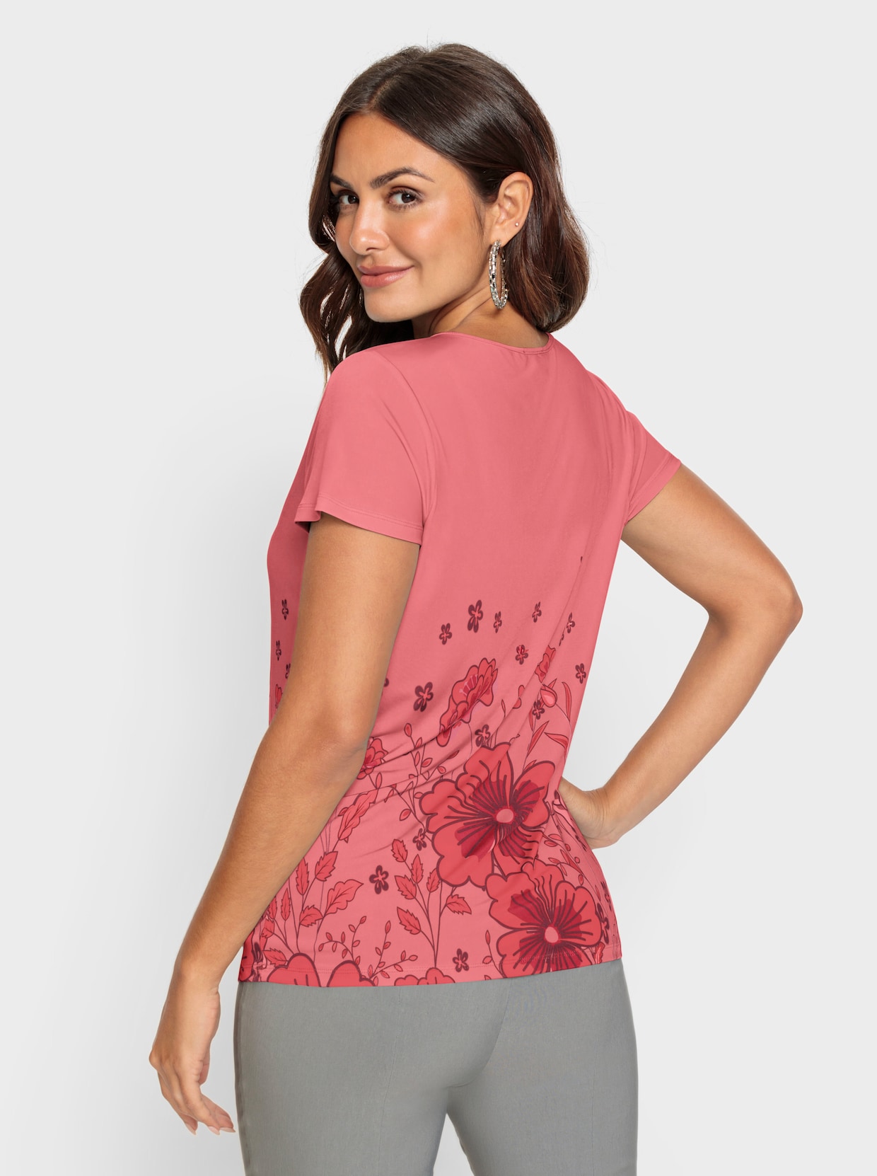 Shirt met print - flamingo bedrukt