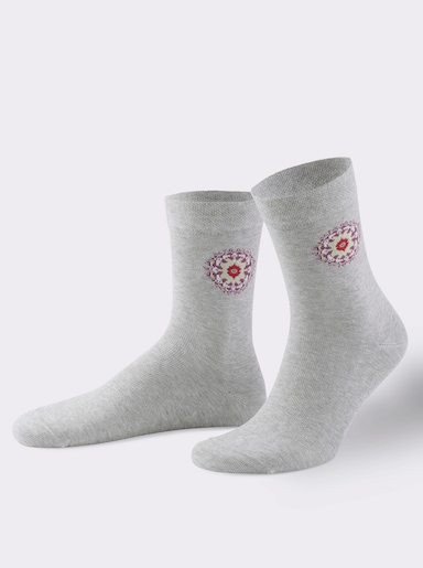 wäschepur Socken - grau-meliert