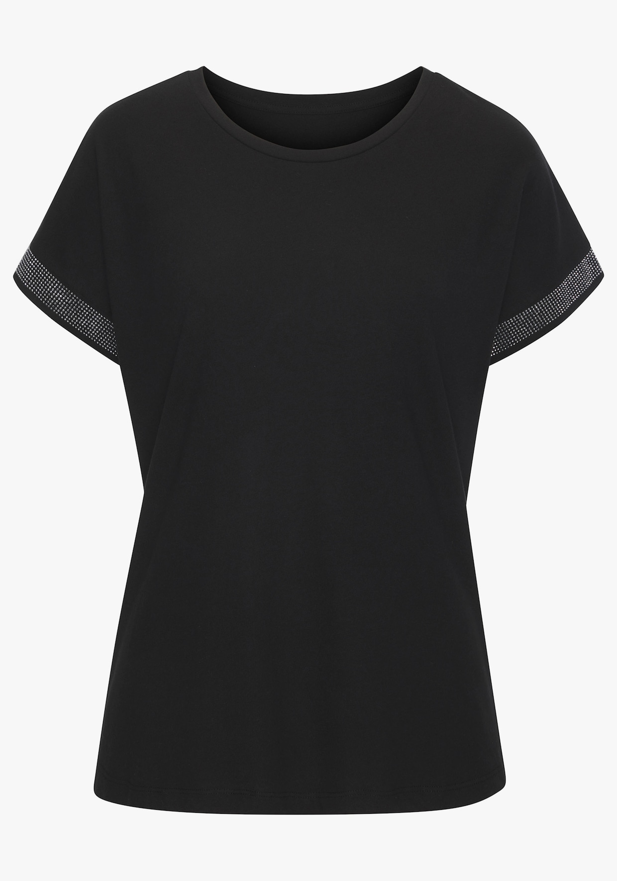 LASCANA Shirt met korte mouwen - zwart