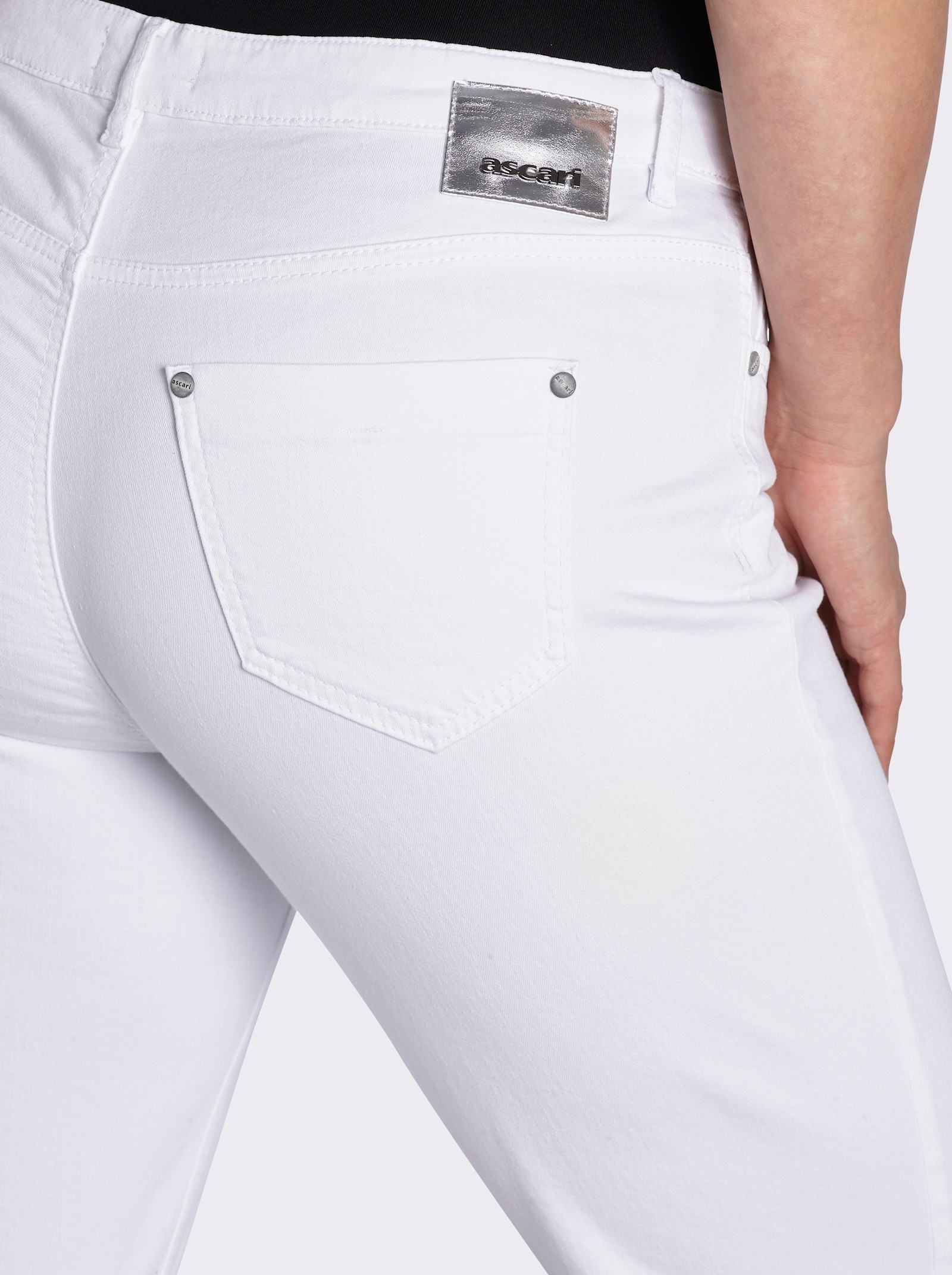 Ascari Stretch-Jeans mit Bauch-weg-Effekt - weiß