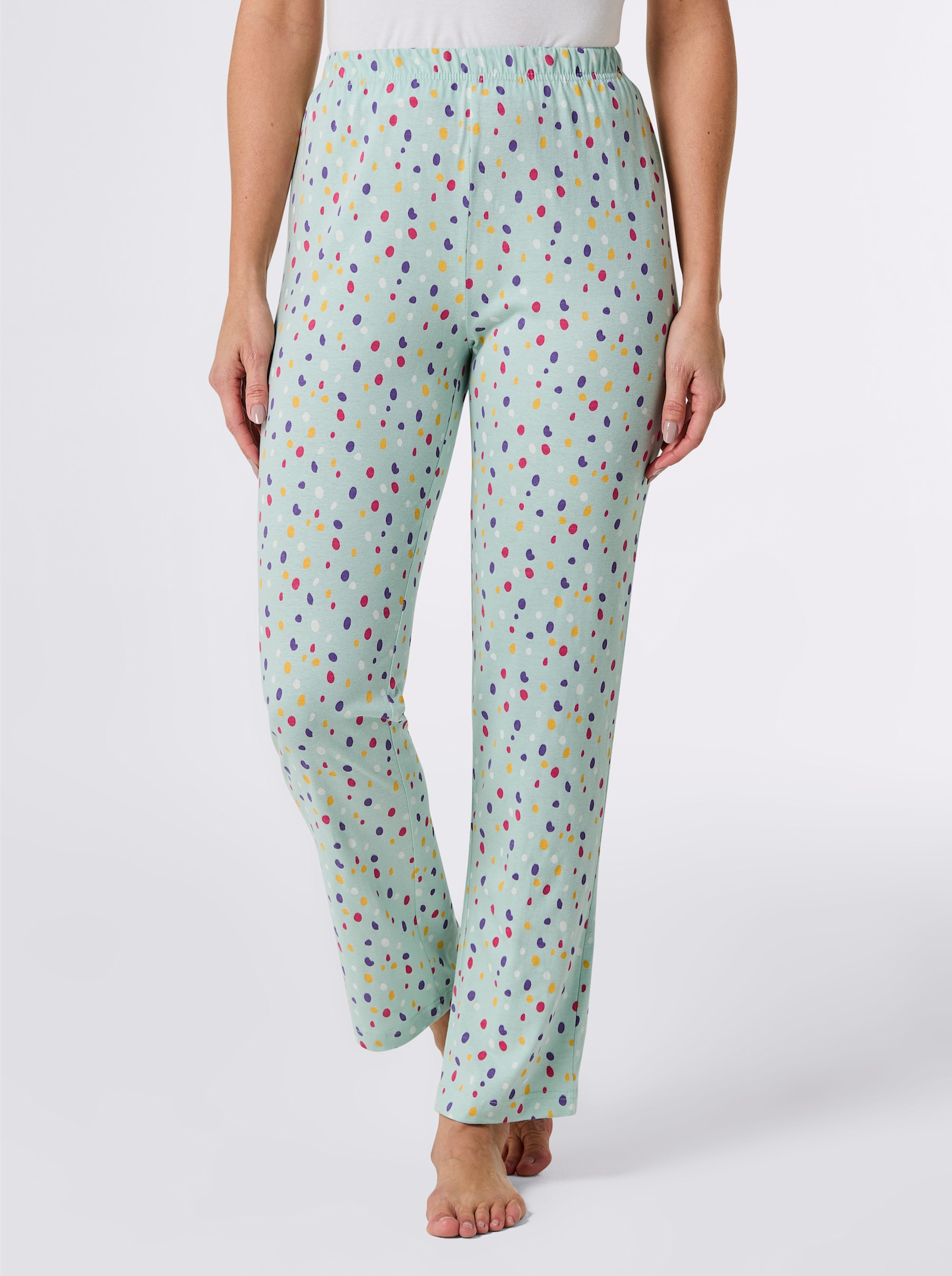 wäschepur Schlafanzug-Hose - kalkmint-bedruckt