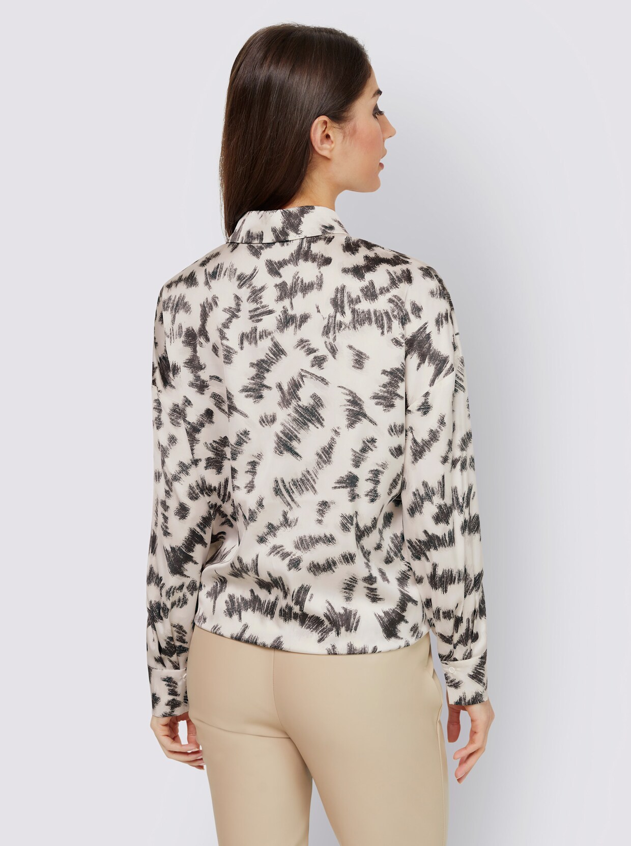 heine Blouse met print - ecru/lichtgrijs bedrukt