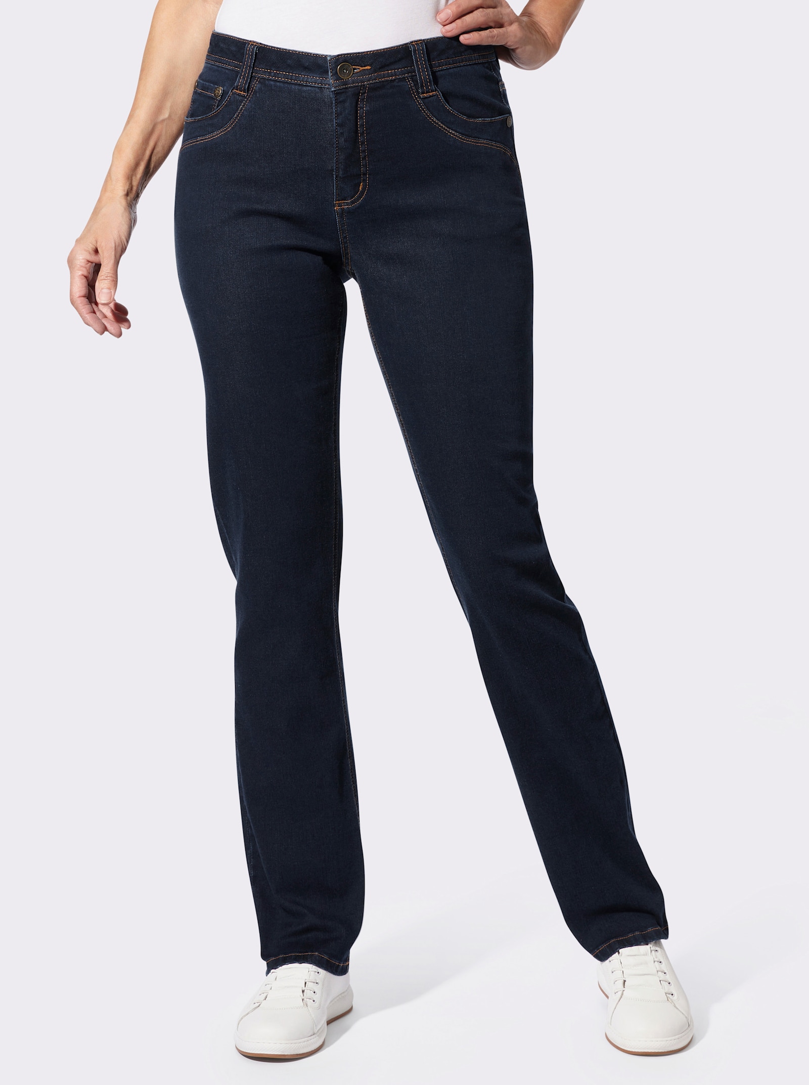 5-Pocket-Jeans in gerade Schnittführung - dark blue